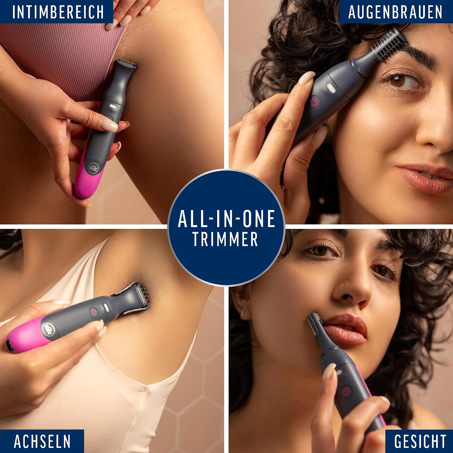 Thumbnail 1 de Veet Expert Intimate All-In-One Trimmer – Damen Haarentfernung für Gesicht, Augenbrauen, Achseln und Intimbereich