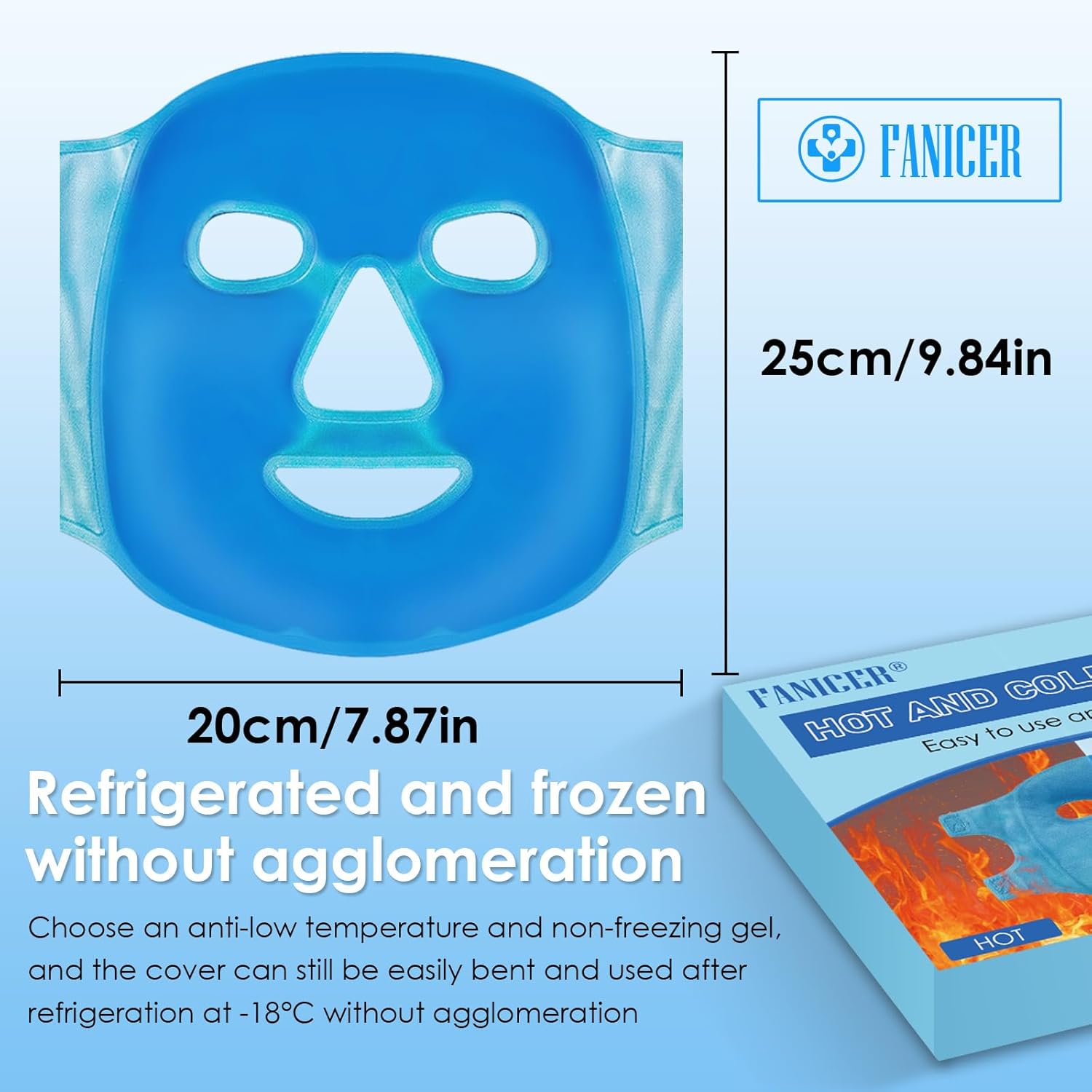 Detalle de Maschera rinfrescante viso e occhi: wrap riutilizzabile per momenti di relax