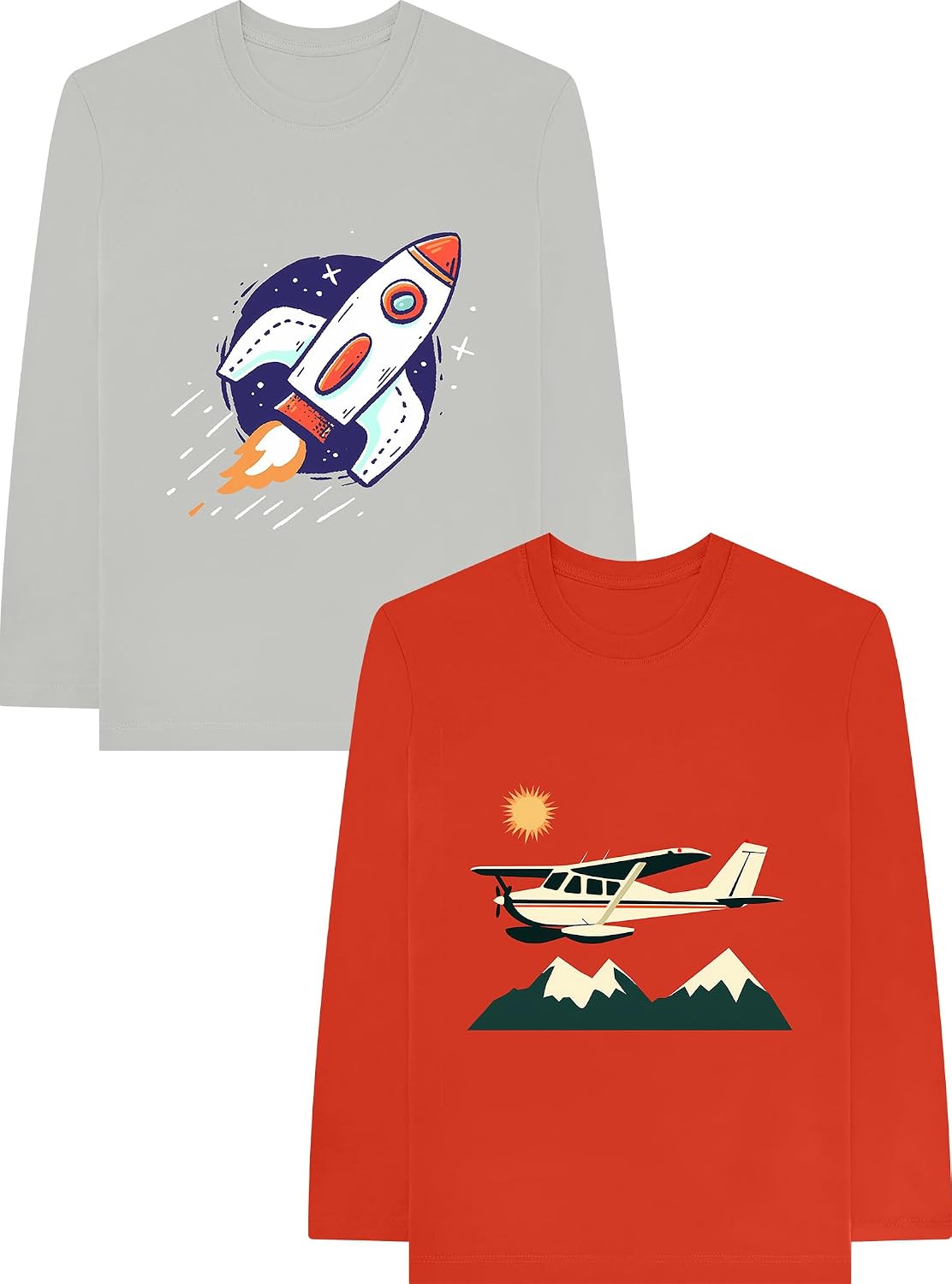 Detalle de Boys' Long-Sleeve Graphic T-Shirts 2-Pack