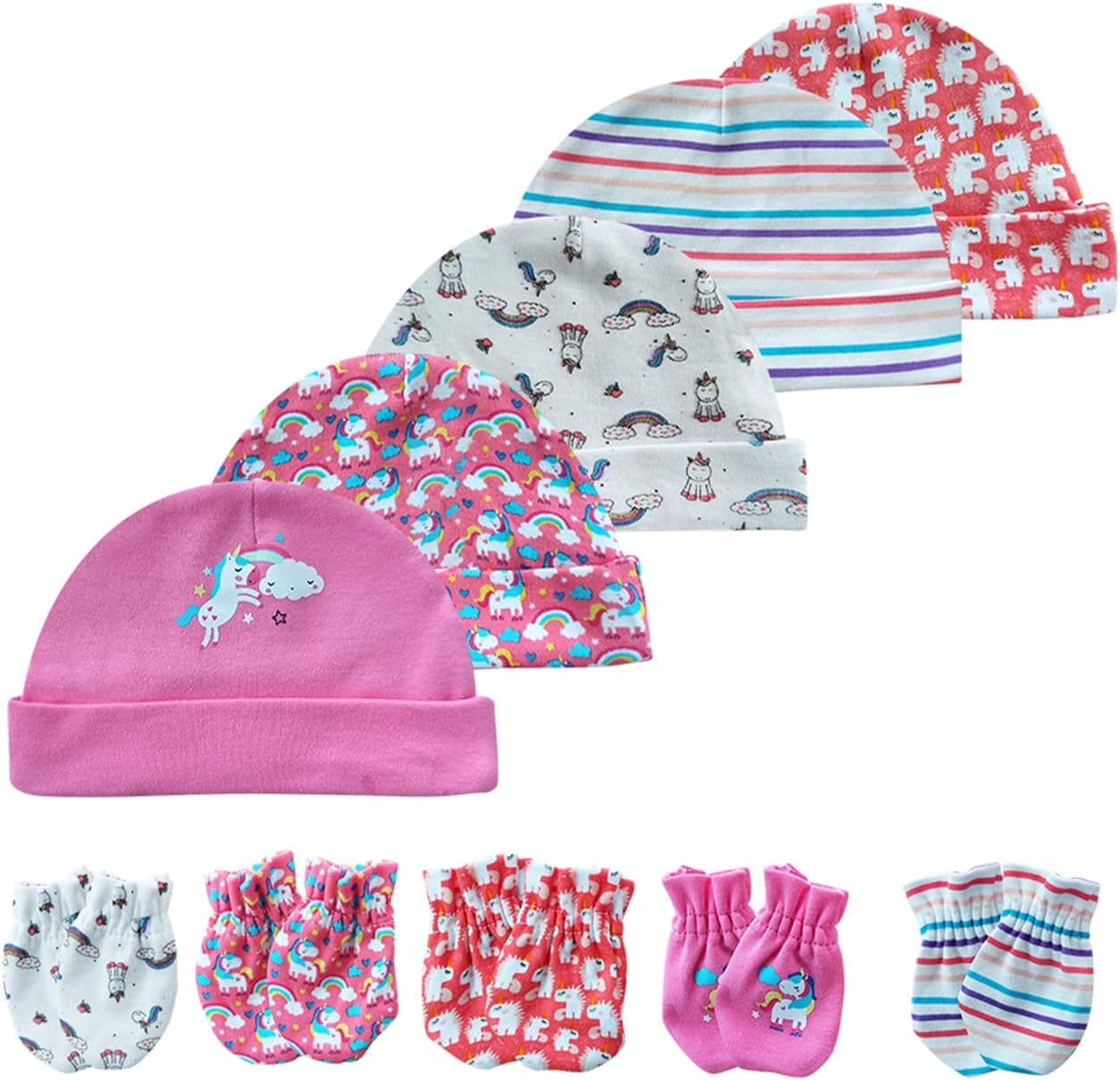 Detalle de MAMIMAKA Baby Hats Mittens Set 0-6 Months