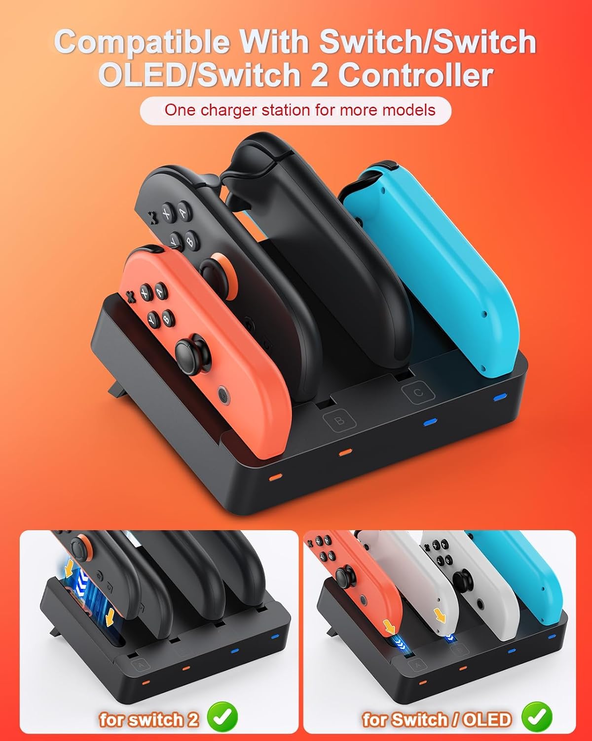 Thumbnail 1 de FYOUNG Switch 2 Controller Charger Dock 8-in-1