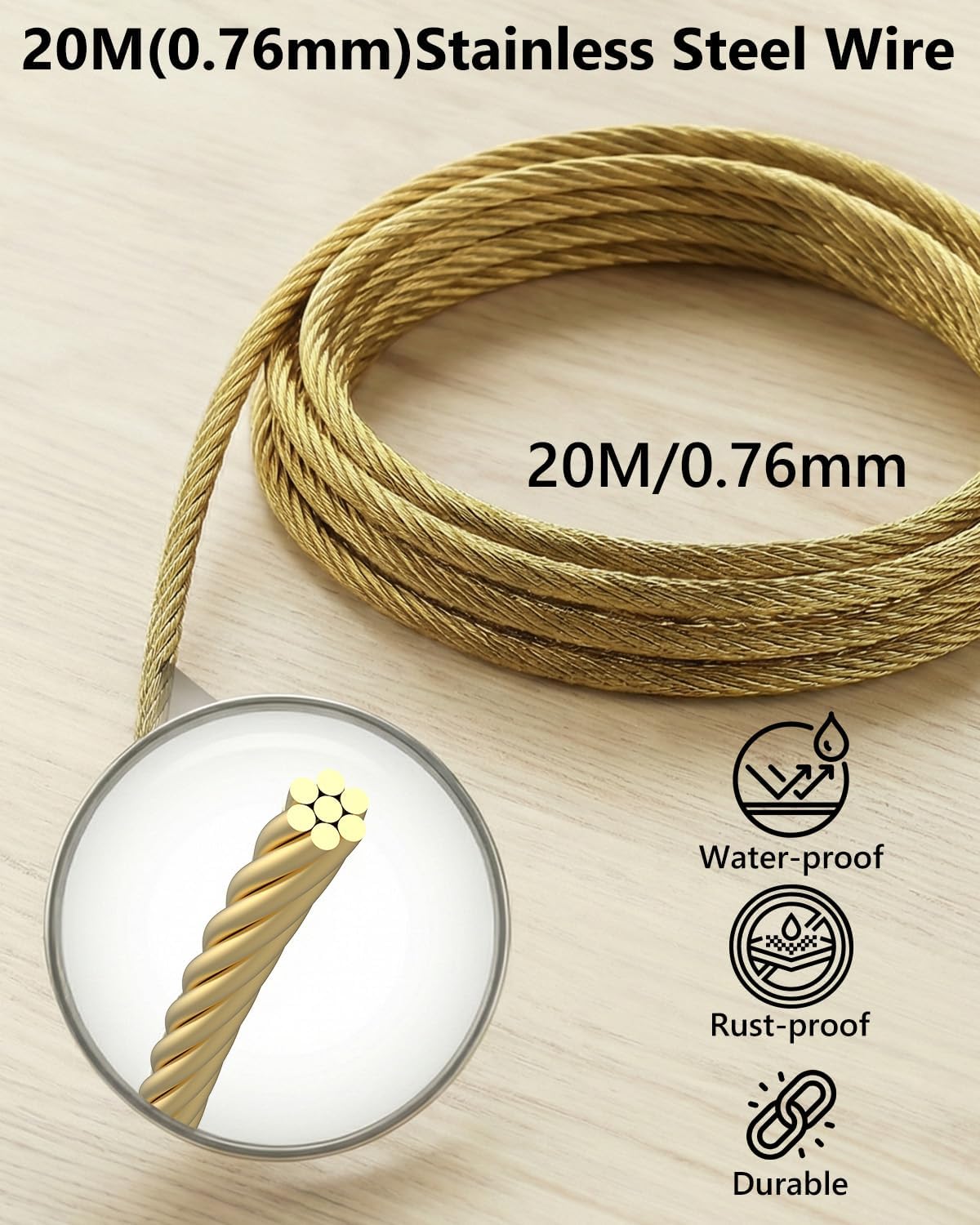 Detalle de 40 Picture Hanging Kit with Wire Screws D-Ring Hangers Golden