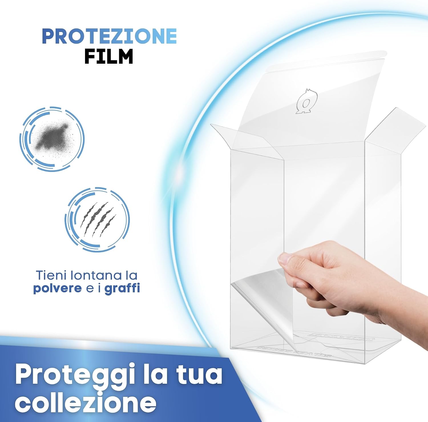 Detalle de Confezione da 25 protettori SILVER per Funko Pop 4” (protezione da 0,4 mm)