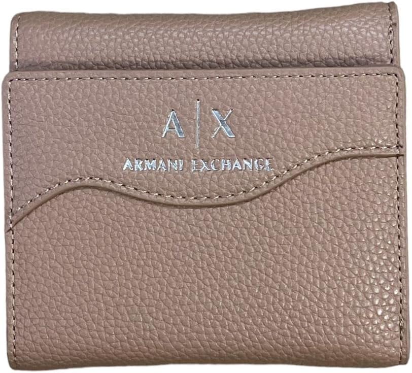 Detalle de Armani Exchange Essential Wave con logo argento: portafoglio bi-fold da donna
