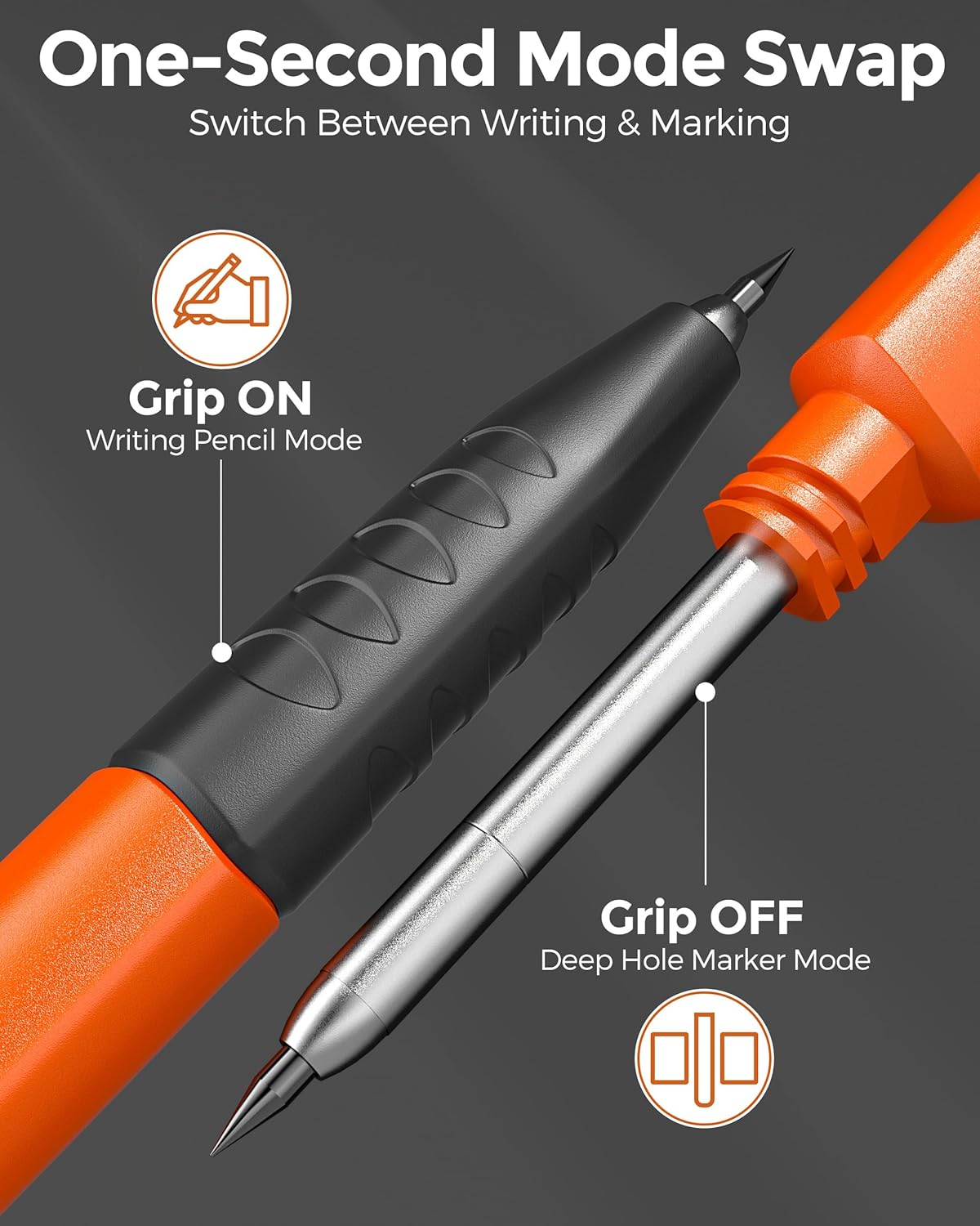 Thumbnail 3 de Nicpro Upgraded 3-in-1 Carpenter Pencils Set with Finger Grip