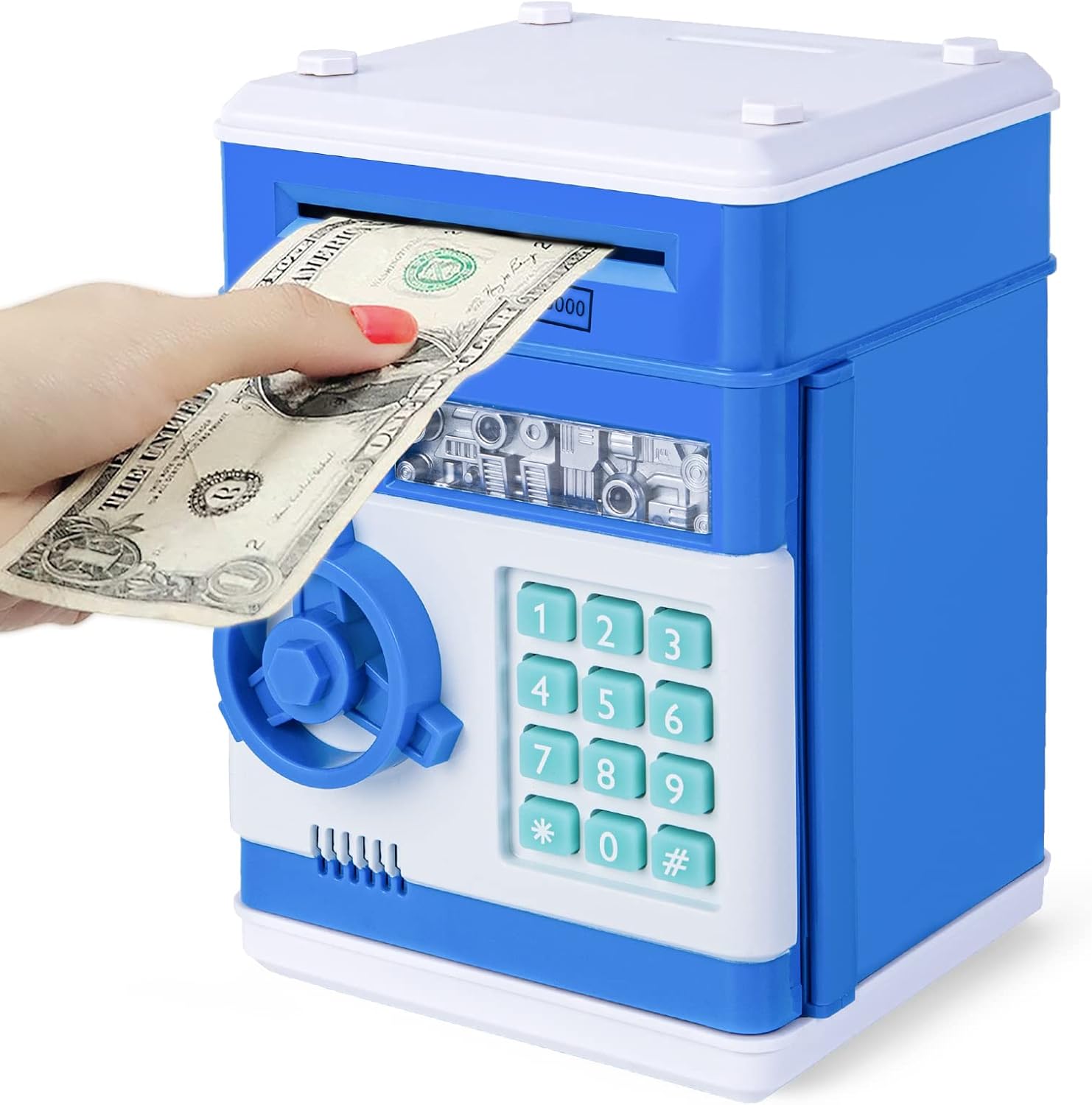 Thumbnail 6 de Refasy Piggy Bank ATM Electronic Coin Can 600 Coins