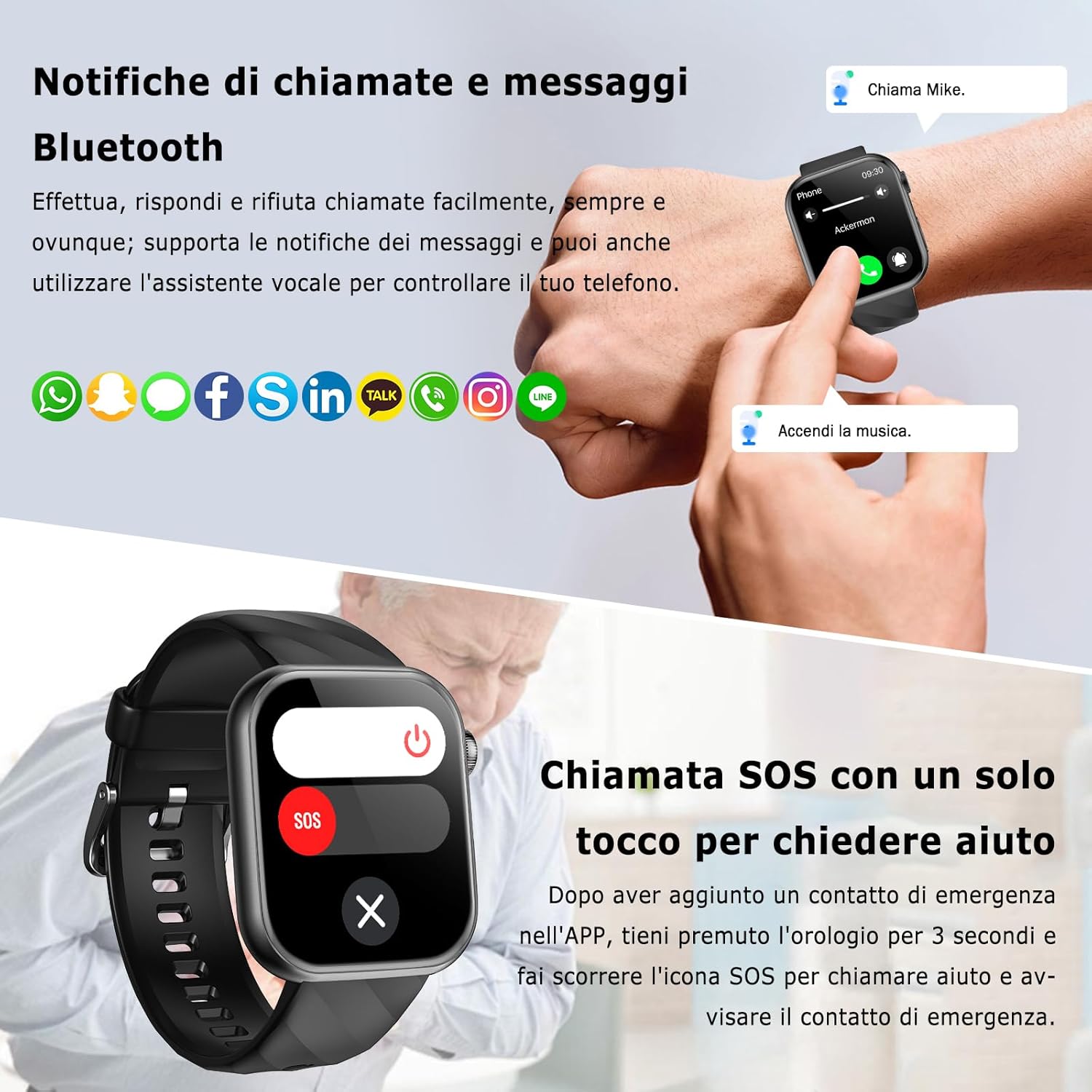 Thumbnail 3 de 2026 Smartwatch Uomo Donna ECG e Salute: ECG, Pressione, sonno e sport con 1,97" AMOLED