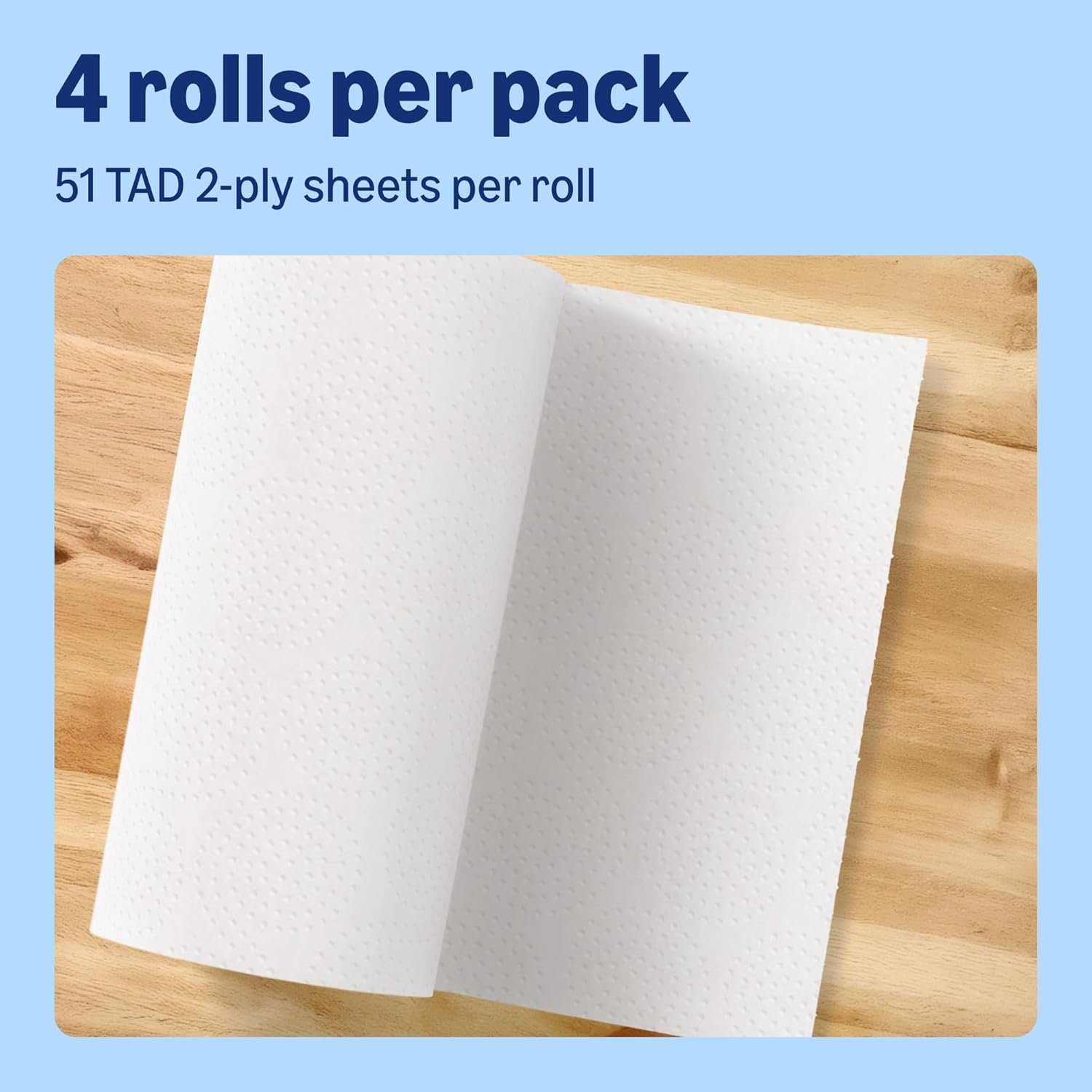 Detalle de Amazon Brand - Presto! TAD Kitchen Roll: Extra Absorbent 2-ply, FSC Certified, 1632 sheets