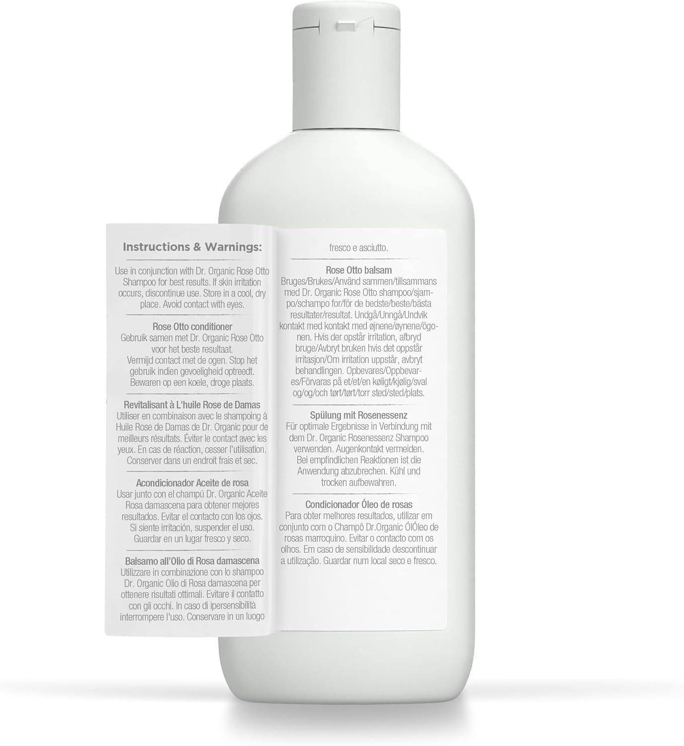 Detalle 2 de Dr. Organic Rosa de Otto-balsam för torrt hår med rosdoft