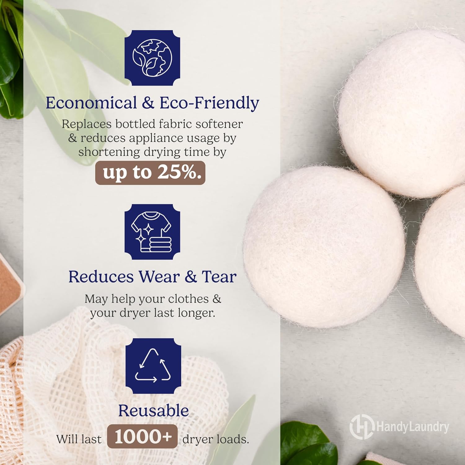 Thumbnail 1 de Handy Laundry Wool Dryer Balls 25%