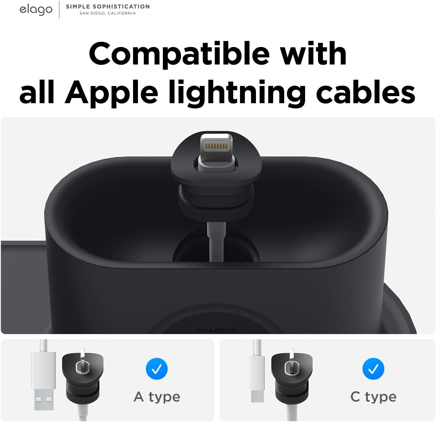 Thumbnail 3 de Elago Stazione MS Trio 2 compatibile con MagSafe (iPhone Serie 17/16/15/14/13/12, Apple Watch, AirPods) – Nero