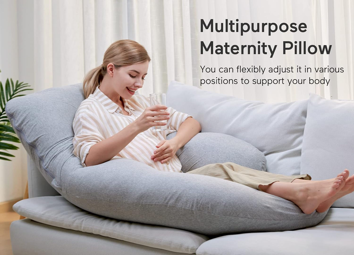 Thumbnail 6 de momcozy U Shaped Pregnancy Pillow: Full Body Support for Comfort and Proper Sleep