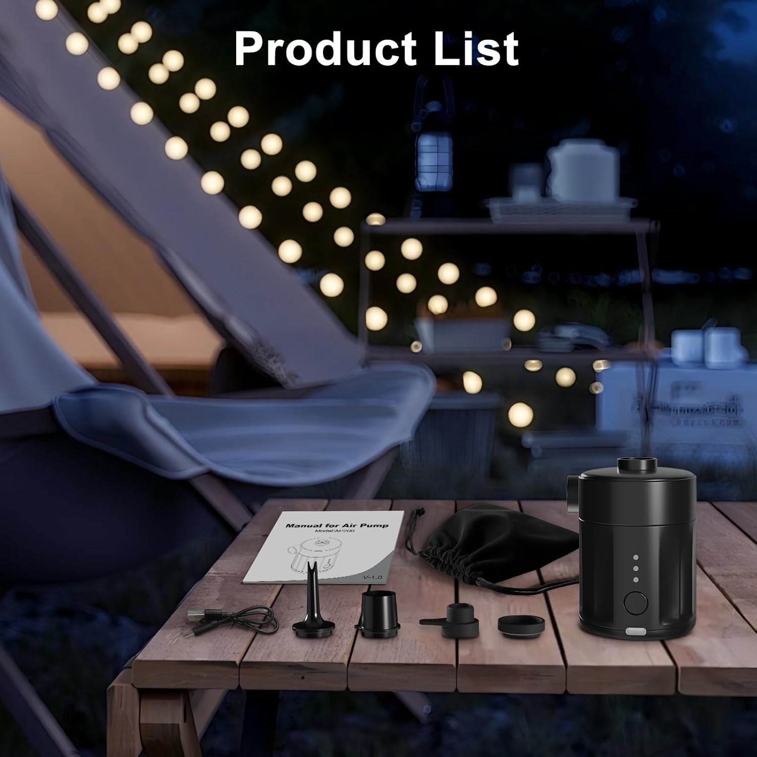 Thumbnail 6 de Mojimdo Portable Electric Air Pump for Inflatables – Rechargeable mini pump with 4 nozzles