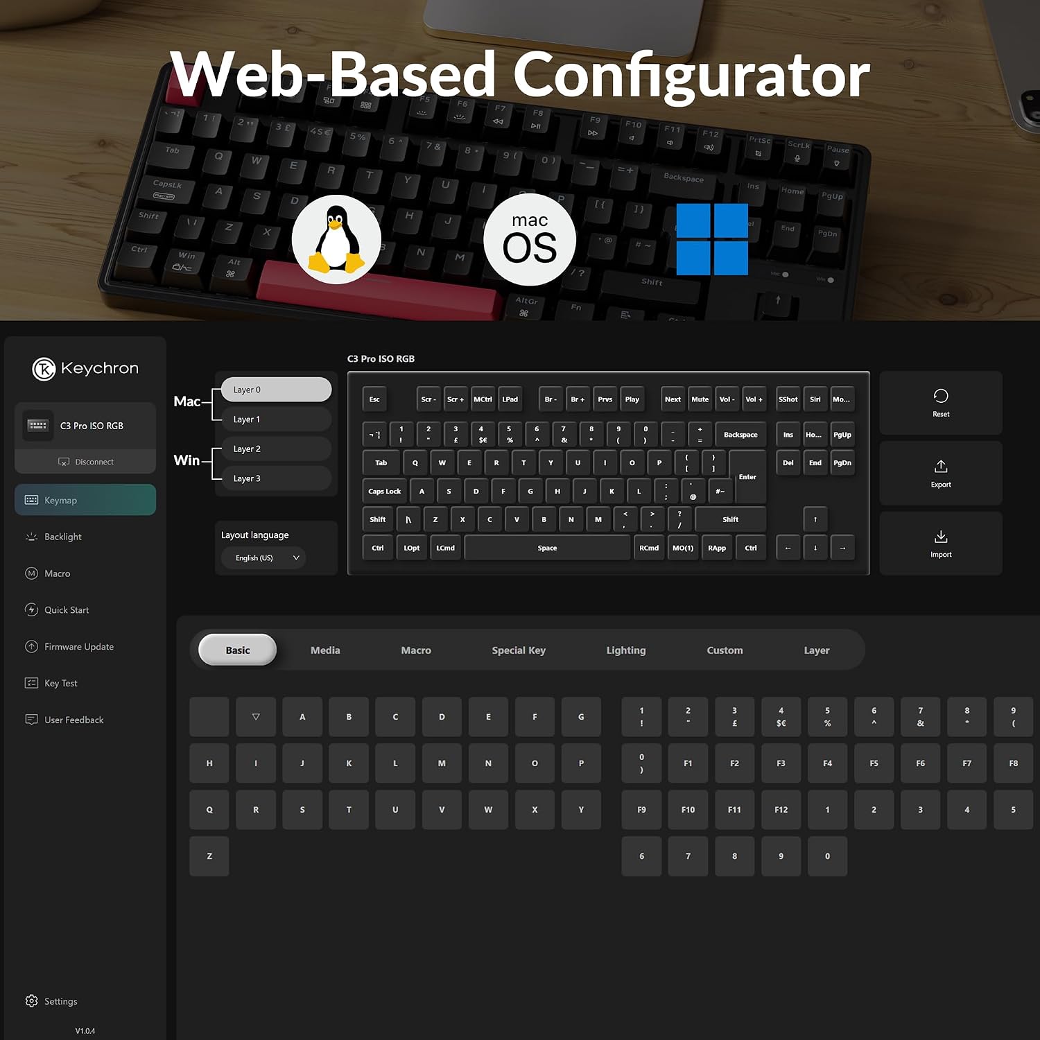 Thumbnail 3 de Keychron C3 Pro 87-key TKL Keyboard