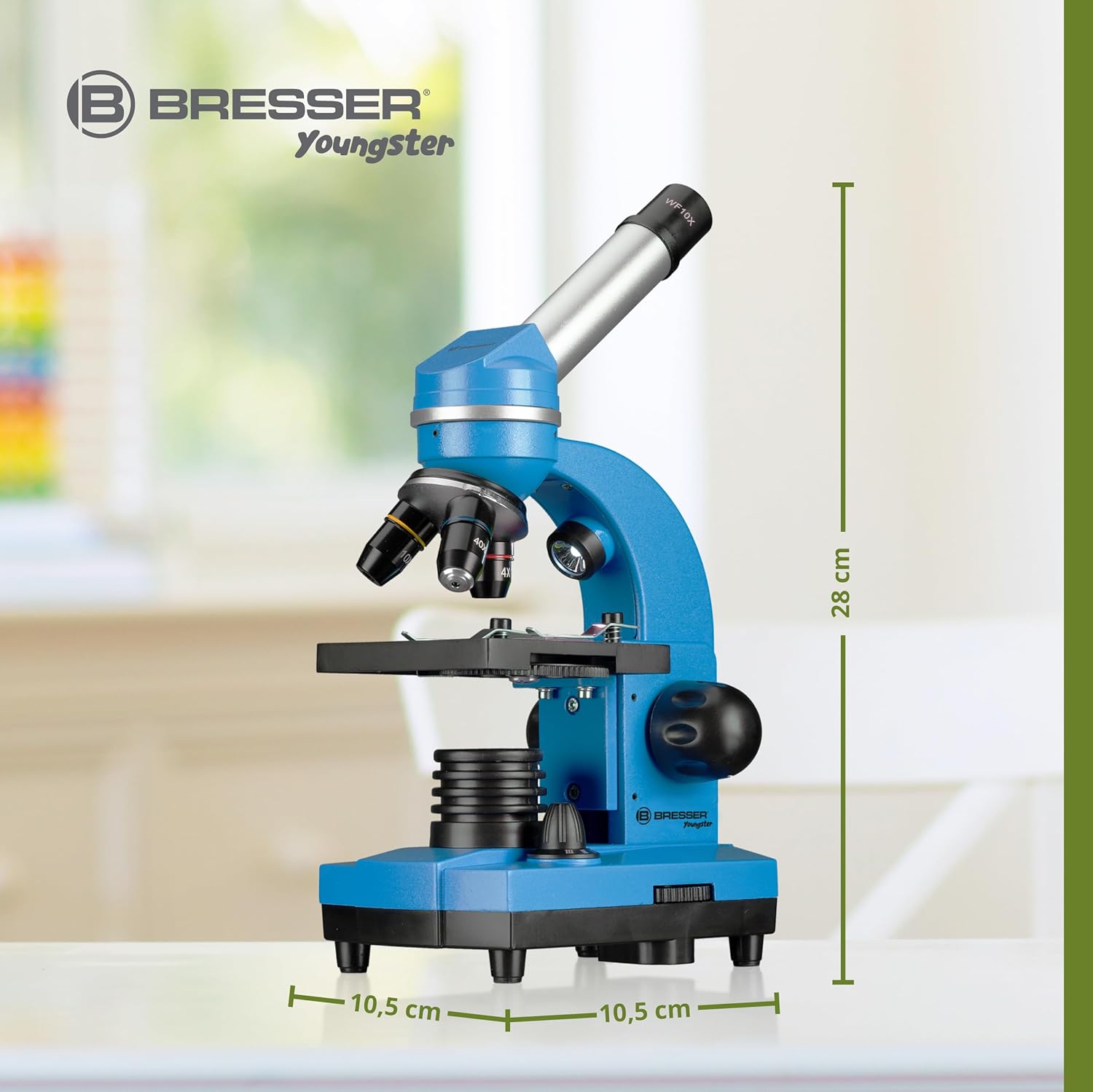 Detalle de Bresser Junior BIOLUX: Schülermikroskop mit Smartphonehalter – Einsteiger‑Set mit umfangreichem Zubehör