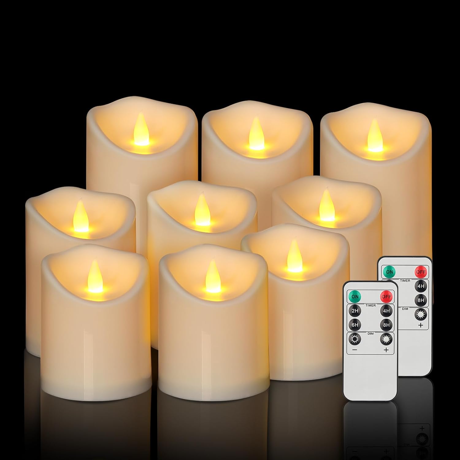 Detalle de Haown Flameless Candles, Set of 9