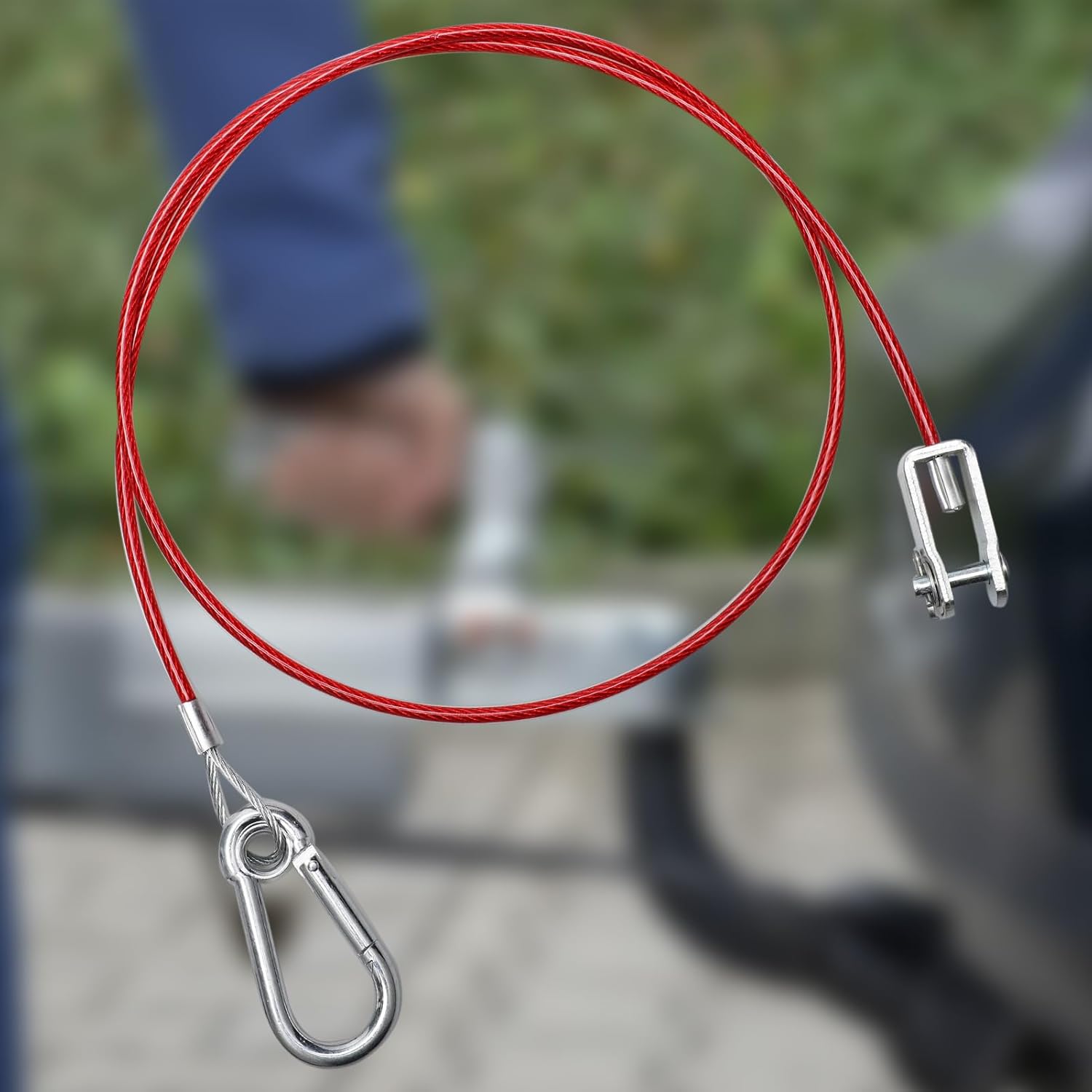 Thumbnail 6 de 2 PCS Red Trailer Breakaway Cable (1-metre safety cable) for common braked trailers