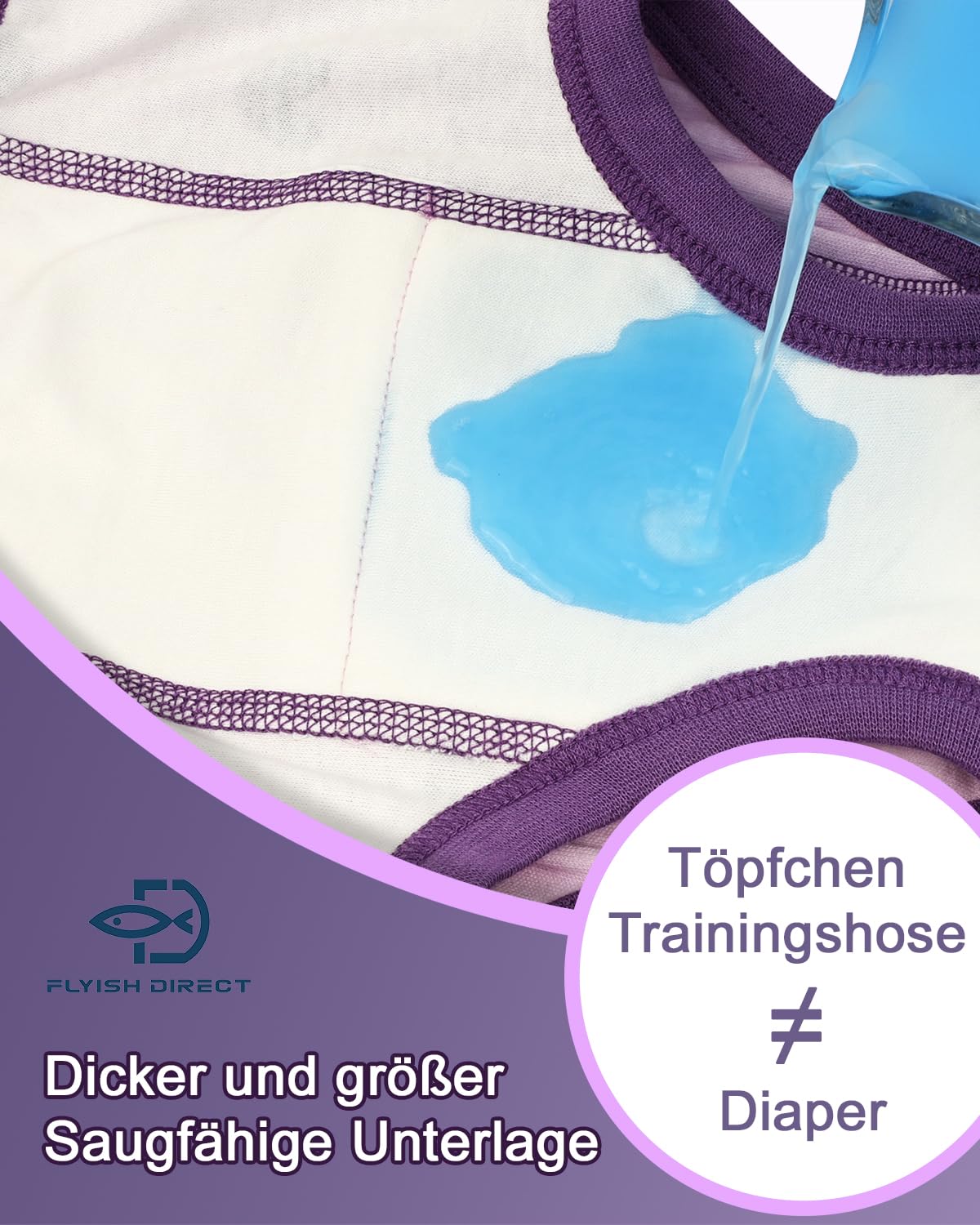 Detalle 1 de FLYISH DIRECT Baby Töpfchen Trainingshose 2T–9T