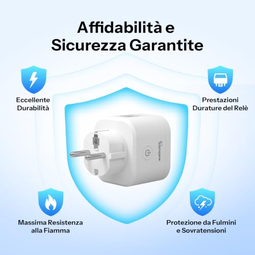 Detalle 2 de SONOFF S61s Presa Intelligente 16A/3840W – Controllo Remoto, Timer e Monitoraggio Energetico