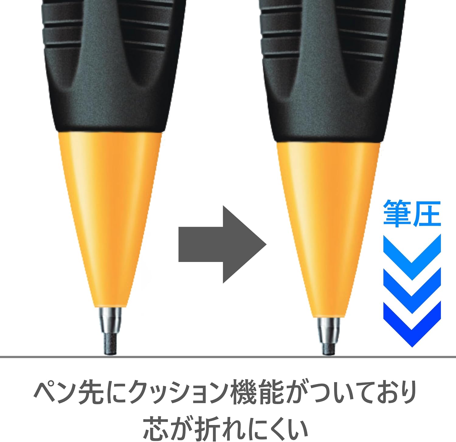 Detalle de ステッドラー 771 1.3mmシャープペンシル 三角軸・イエロー、繰り出し式消しゴム付き