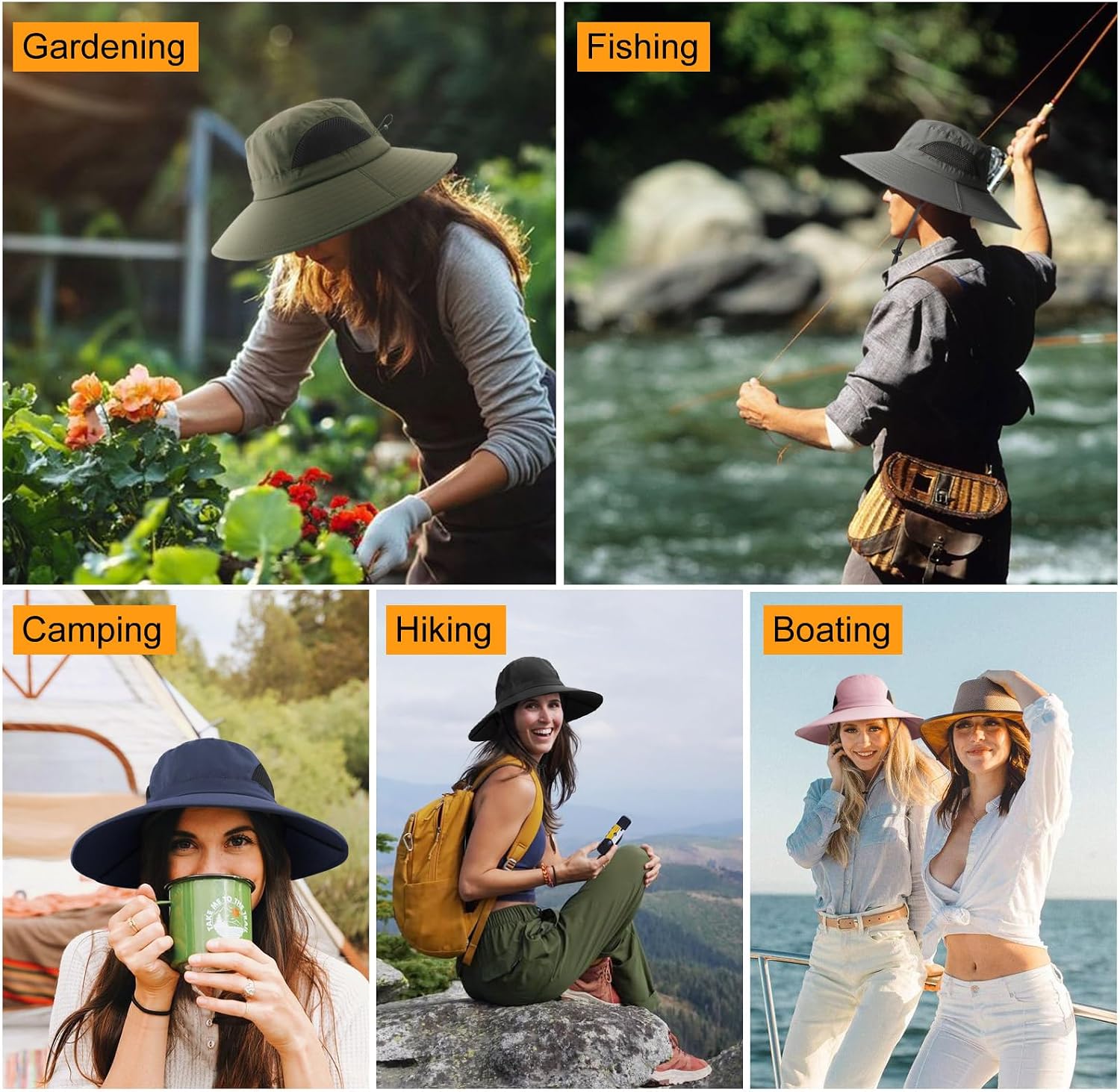 Thumbnail 5 de DRESHOW Women Sun Hat with Wide Brim: UPF 50+, Breathable Mesh, Foldable for Beach and Outdoors