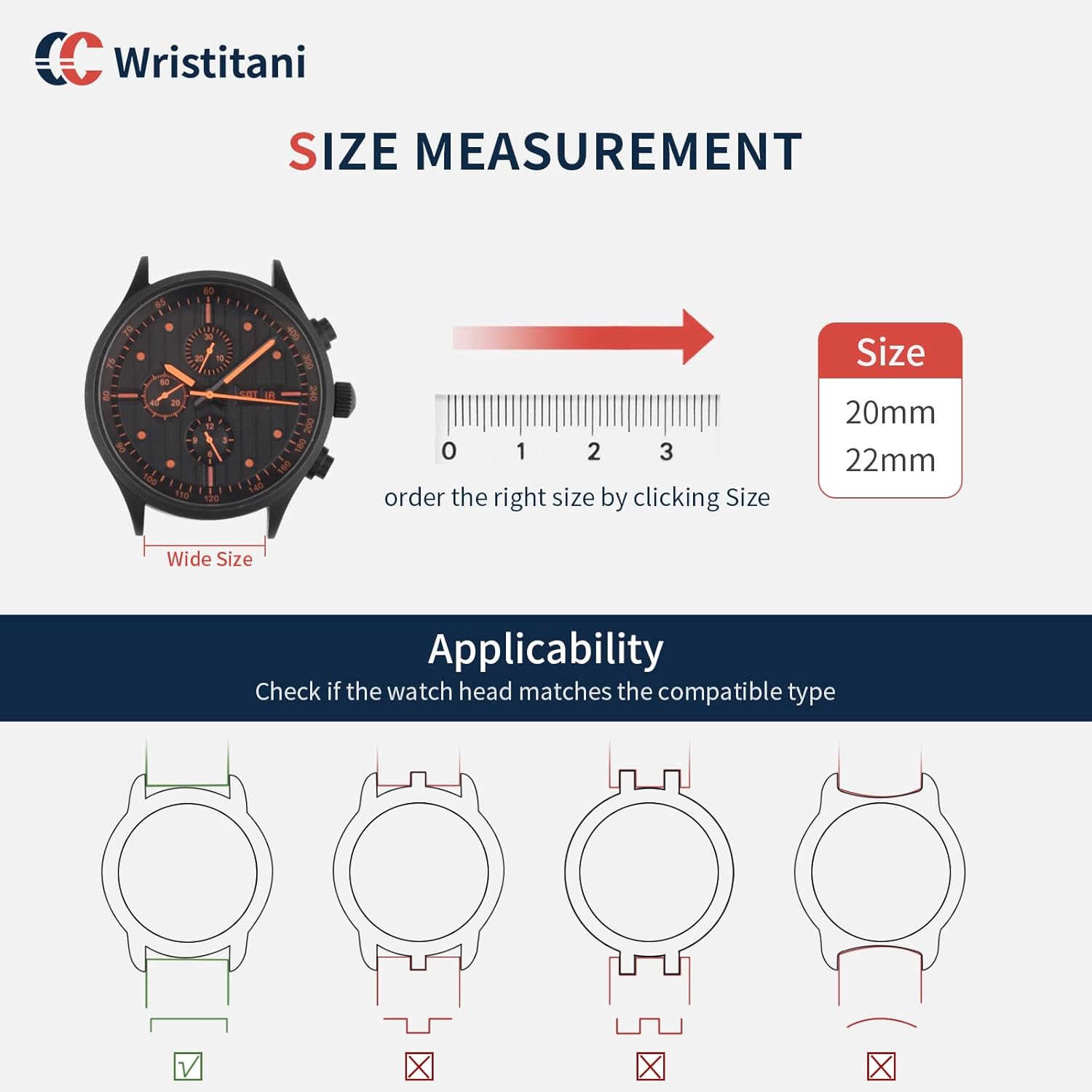Detalle 1 de Wristitani Lederarmband 22 mm