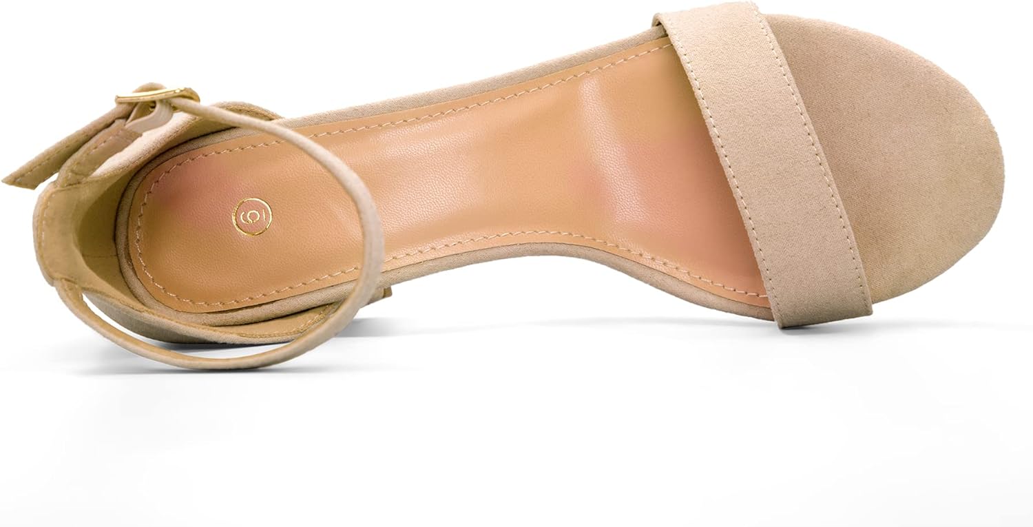 Thumbnail 4 de mysoft Women’s Chunky Low Heels Open-Toe Block Heeled Ankle Strap Pump Wedding Sandals