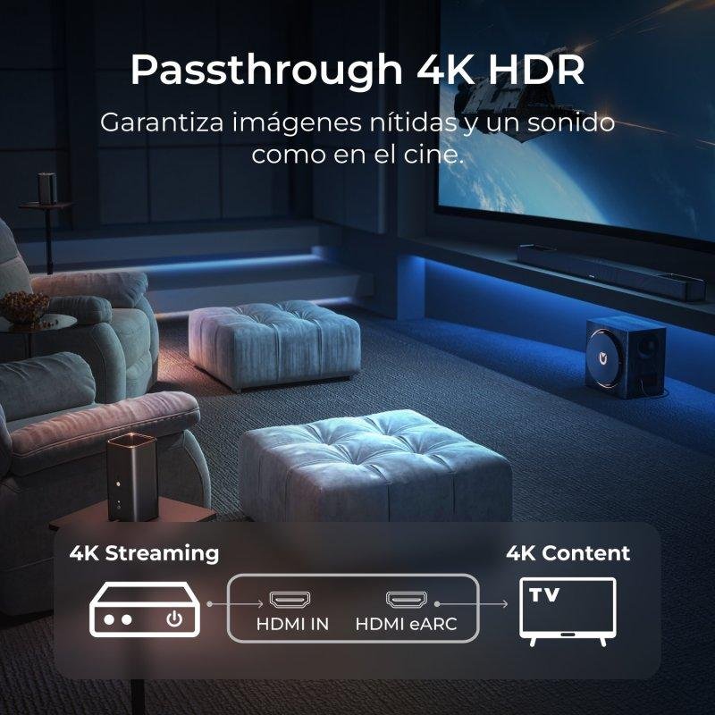 Detalle de Barra de Sonido Ultimea Skywave X50 5.1.4 760W: Dolby Atmos, eARC y Sonido Inmersivo