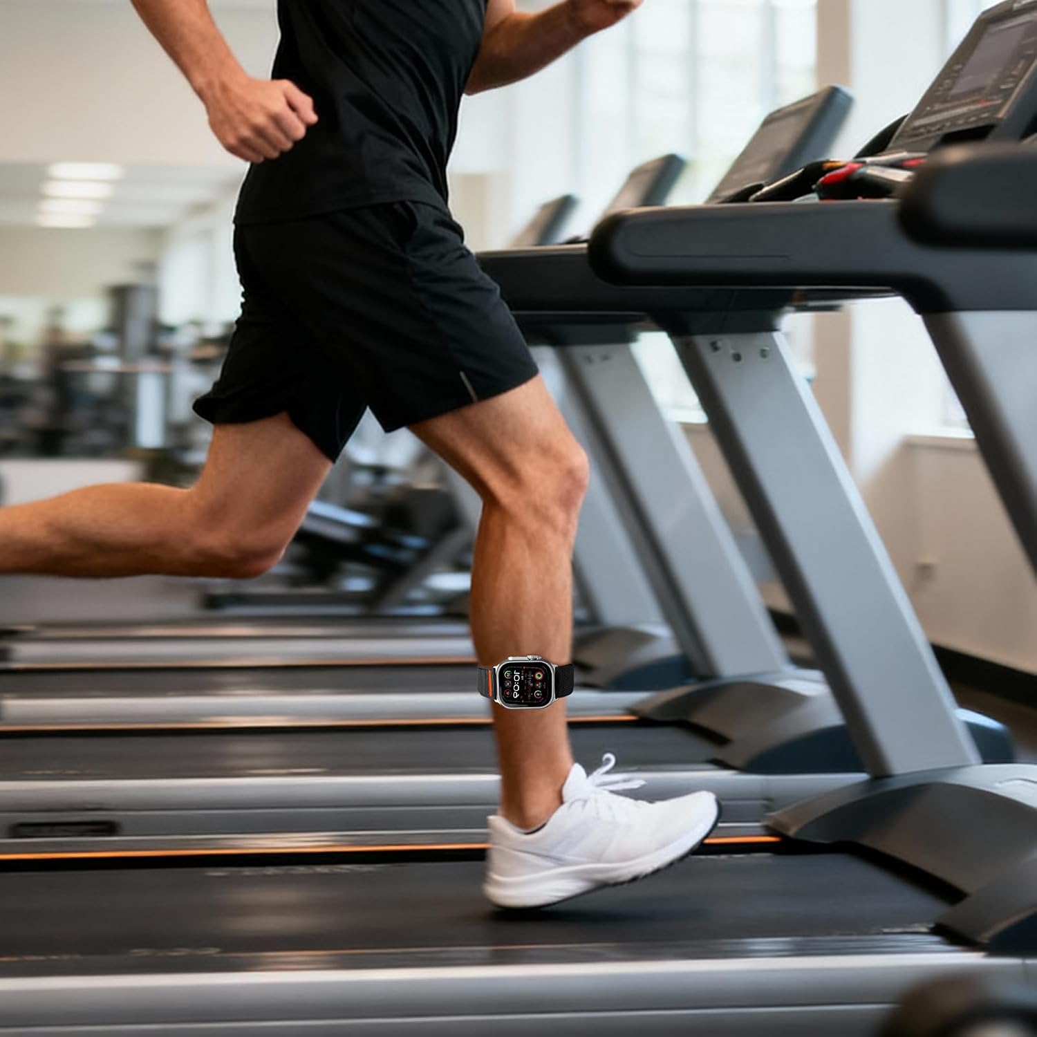 Detalle de Zspoly Apple Watch用ナイロンスポーツバンド 上腕・足首対応、Cフック式