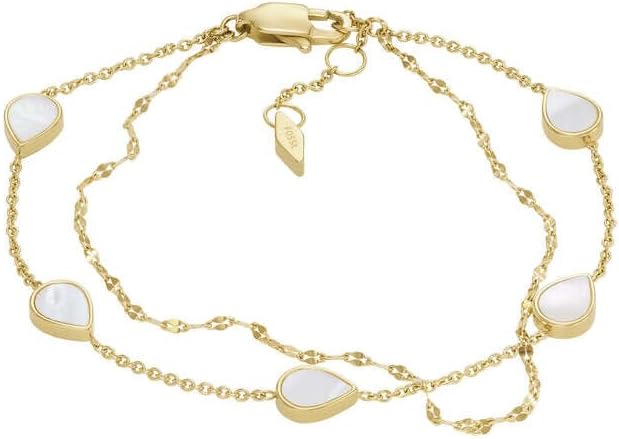 Thumbnail 4 de Fossil bracciale inox doppia catena 19 cm