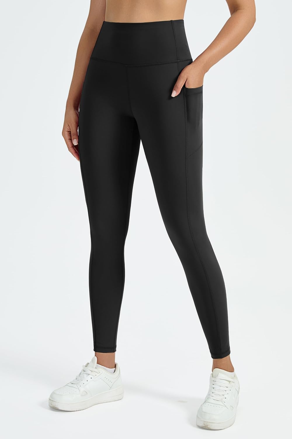 Detalle 2 de Enjoyoga Sport Leggings Damen mit Tasche – High Waist Laufhose für Gym, Yoga & Co.