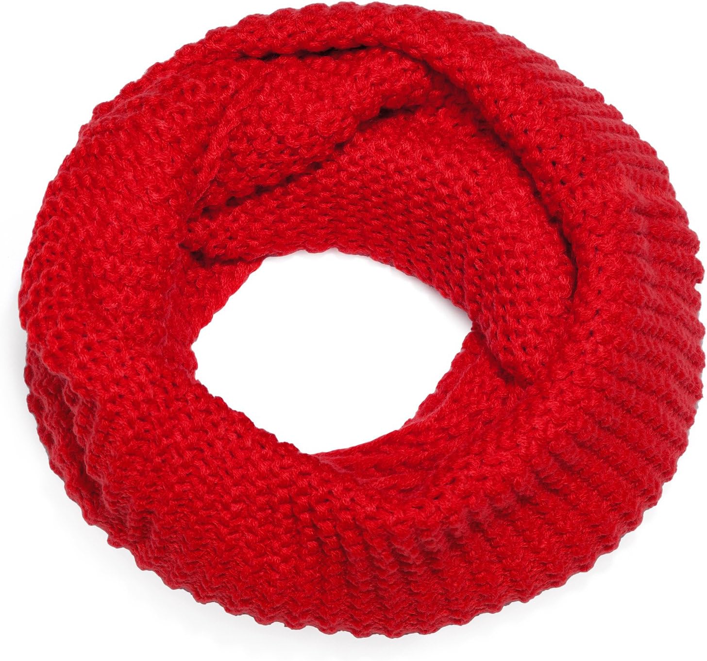 Detalle de DonDon Écharpe femme hiver – écharpe tubulaire en laine, snood et cache-cou