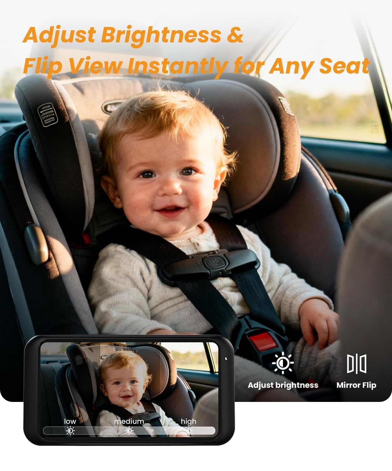 Thumbnail 6 de Babyvue BV2 Baby Car Camera with 1080p HD, 360° Rotation and Night Vision