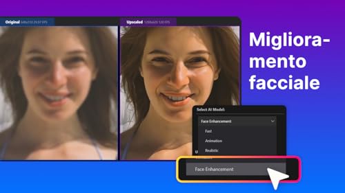 Detalle de Nero AI Video Upscaler Pro 365: miglioramento video con AI fino a 4K per PC singolo