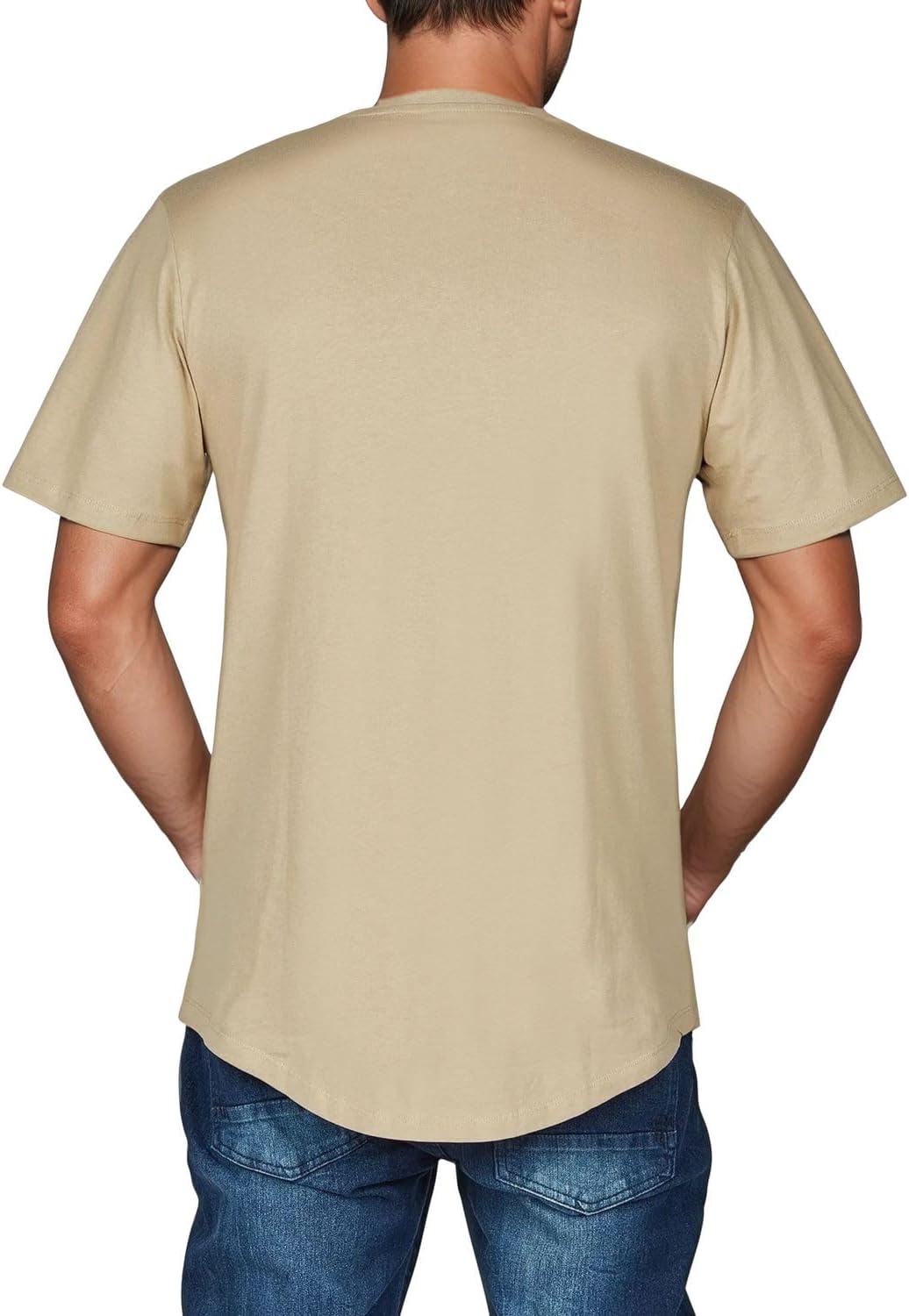 Detalle de Jack & Jones Herren Lang geschnittenes 3er-Set T-Shirt aus Bio-Baumwolle – Regular Fit JJENOA