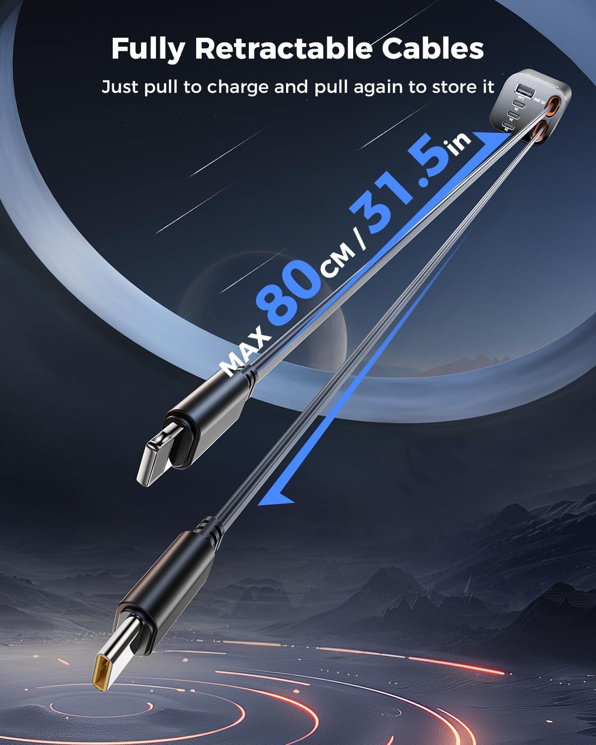 Thumbnail 2 de SUPERONE 99W Retractable Car Charger 99W