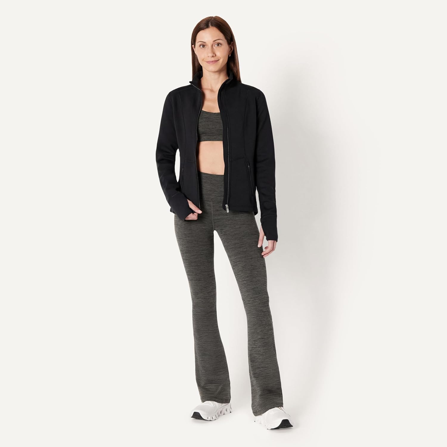 Detalle de Amazon Essentials Women's Active Sweat Slim-Fit Zip-Through Jacket