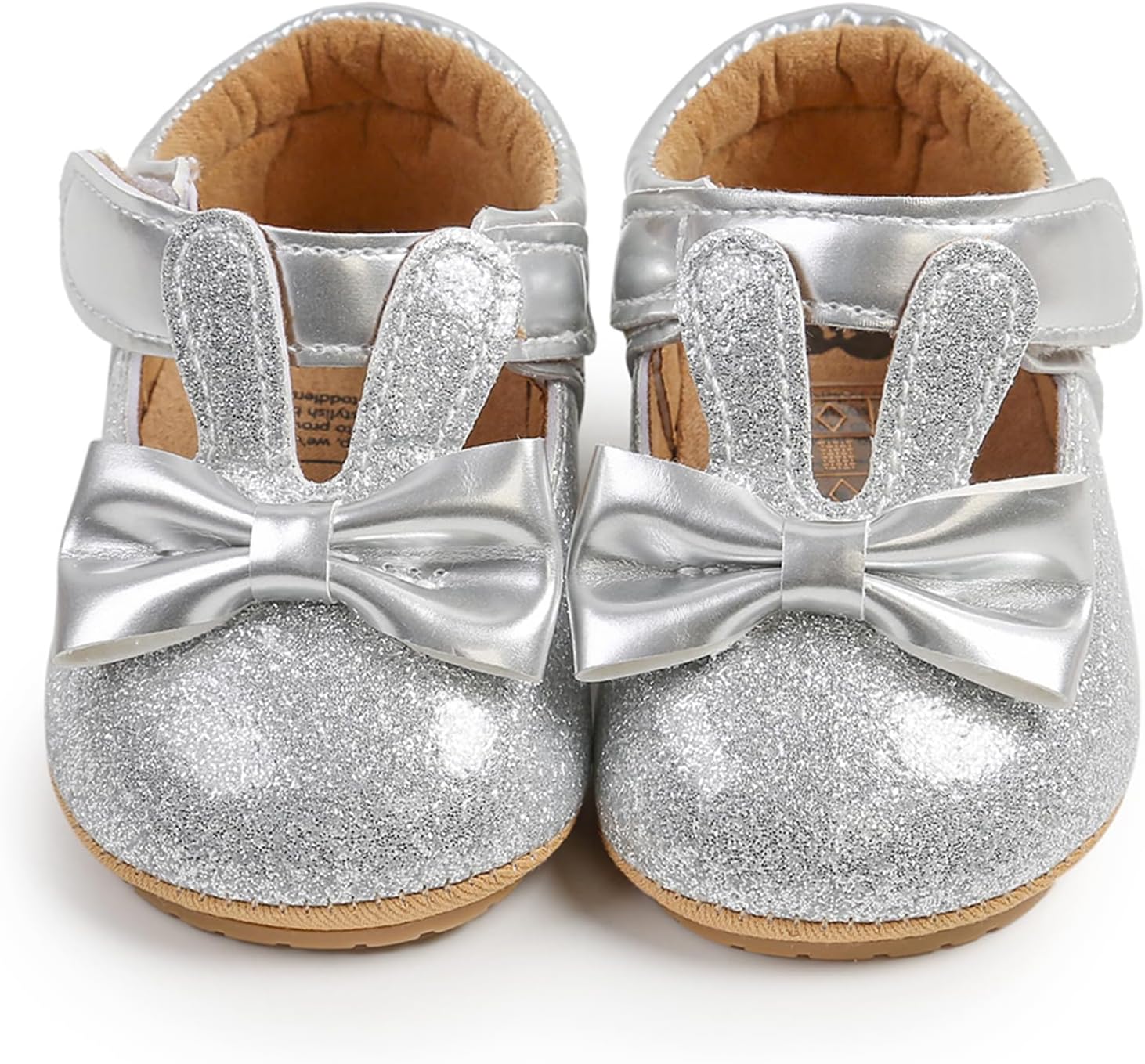 Detalle de RVROVIC Baby Girl Moccasins Princess Sparkly Soft Sole Prewalkers (Mary Jane Flats)