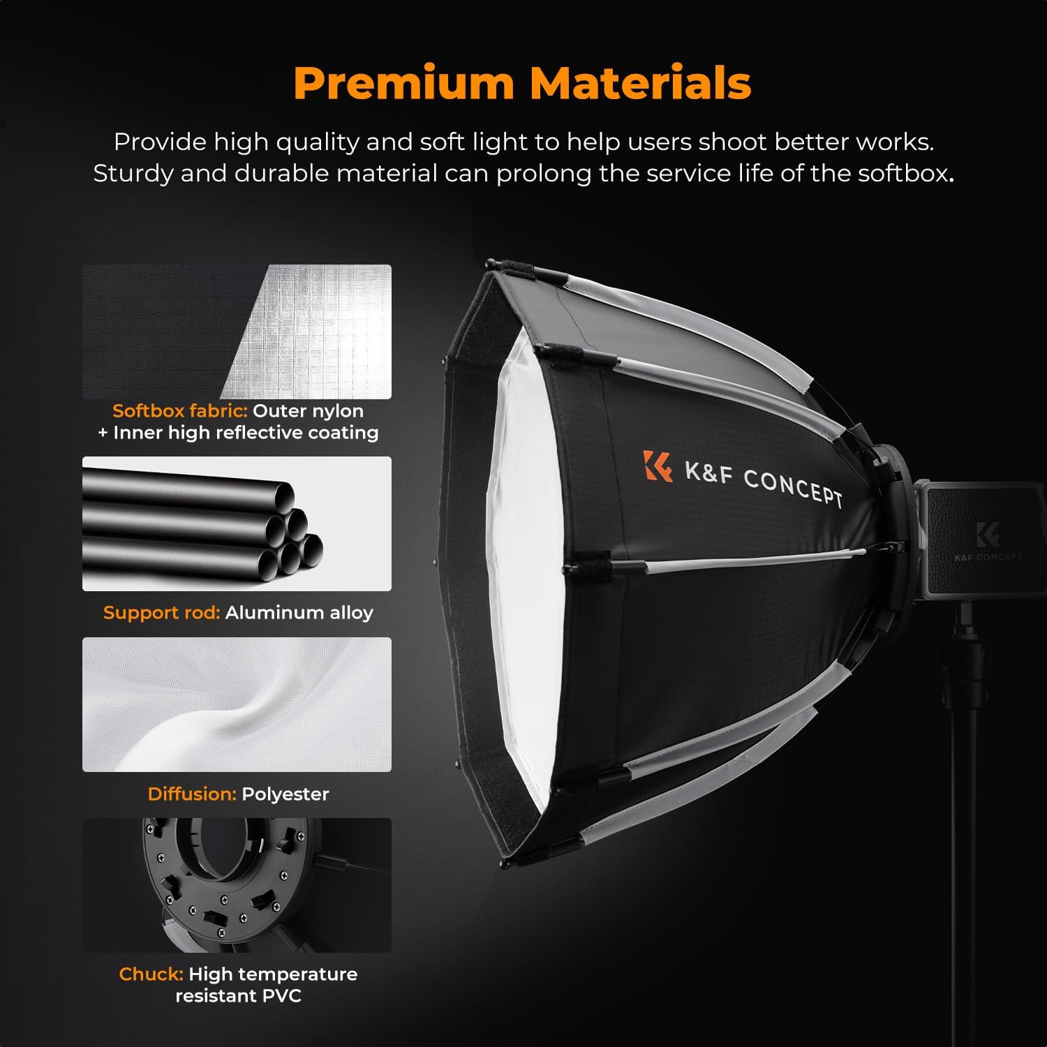 Thumbnail 5 de K&F CONCEPT Mini Softbox Parabol 40 cm