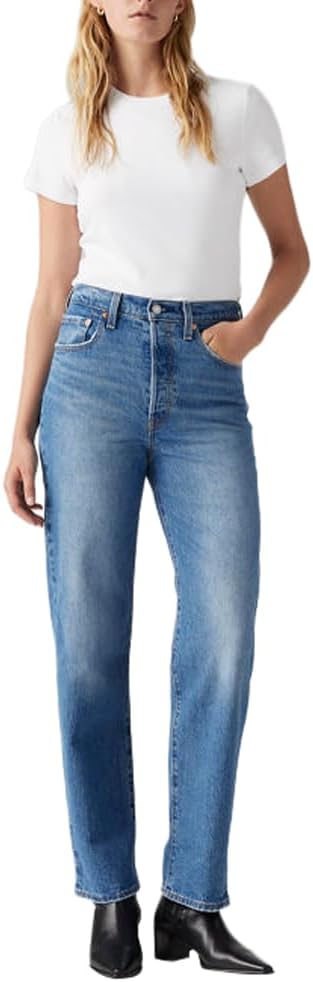 Detalle de Levi's Ribcage Straight Ankle Vaqueros Mujer