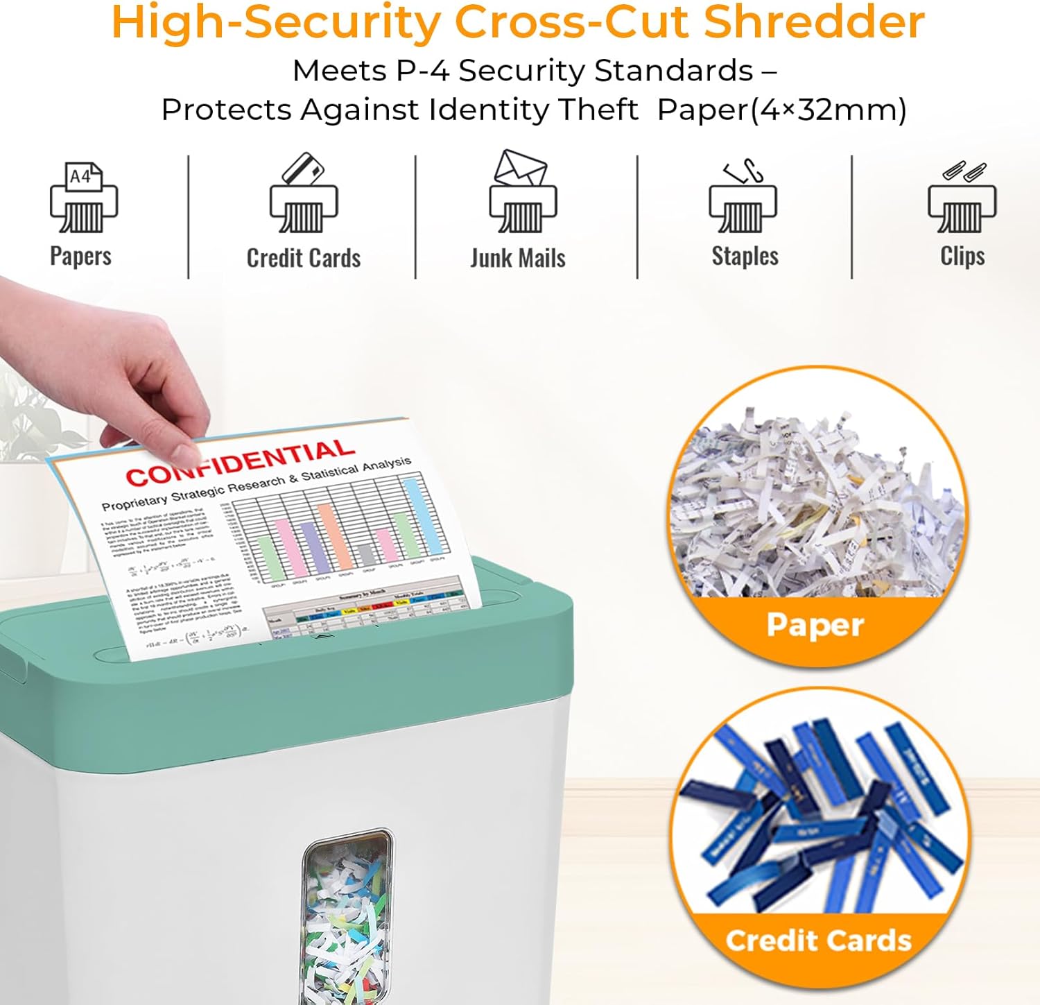 Thumbnail 5 de VidaTeco 10-Sheet Cross‑Cut Shredder P-4 🖨