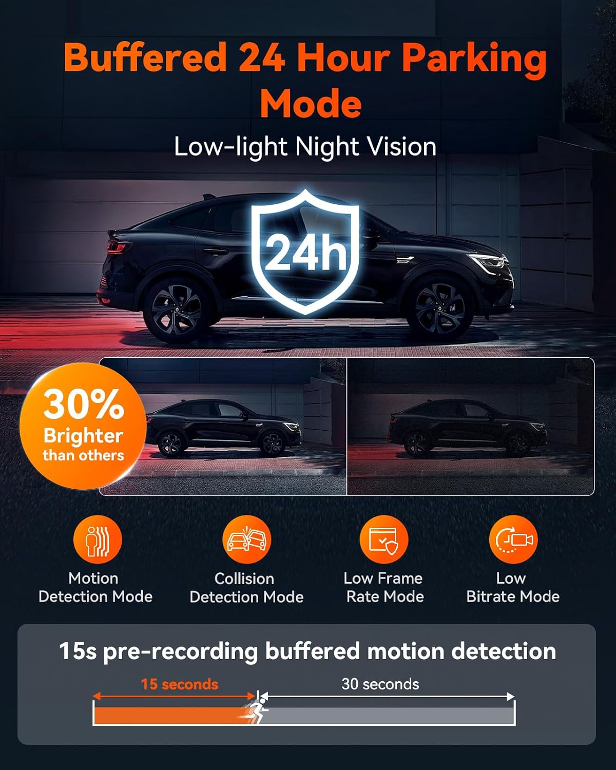 Thumbnail 4 de VANTRUE S1 Pro 2.7K+1080P Dual Dash Cam with 5G WiFi, GPS and Night Vision