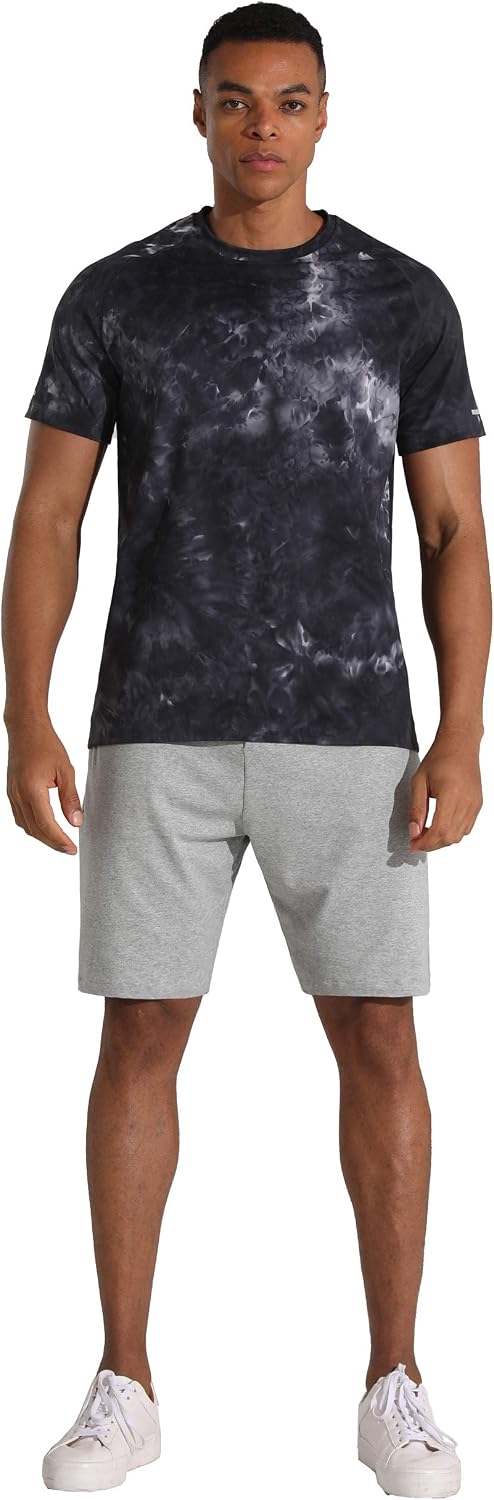 Detalle de THE GYM PEOPLE – Short de course à pied homme gris avec poches profondes, taille L