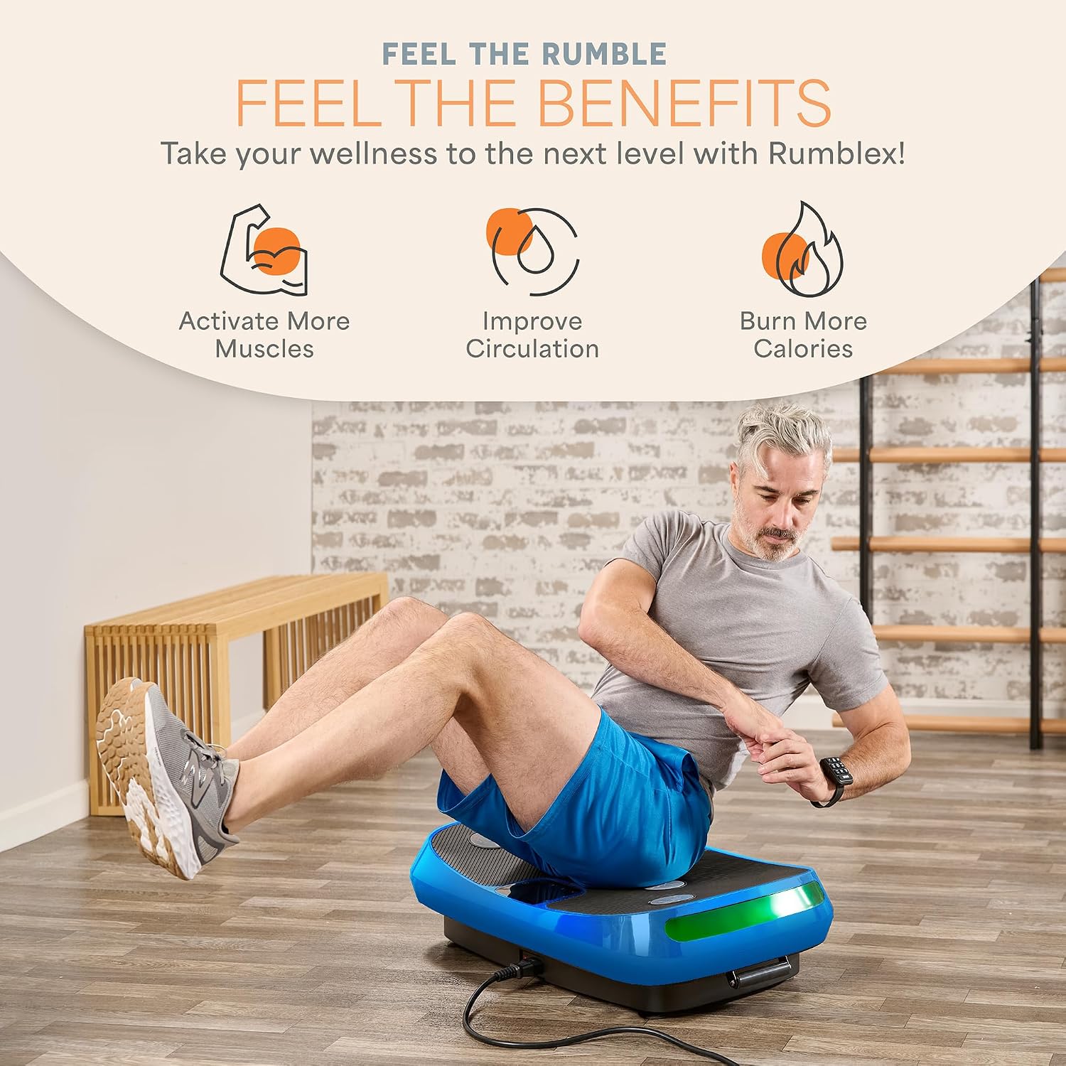 Detalle de LifePro vibration plate Rumblex4D
