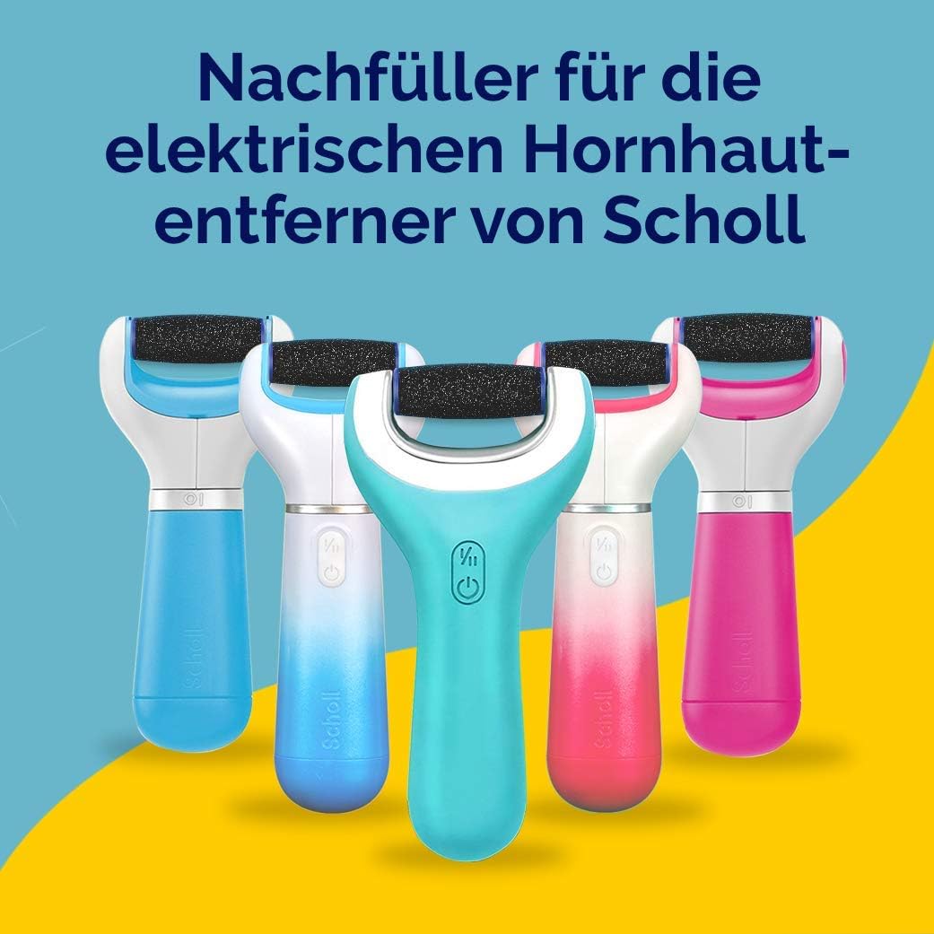 Detalle de Scholl Expert Care Wet & Dry Ersatzrollen Stark – Nachfüller für elektrische Hornhautentferner (2 Rollen) mit Meeresmineralien