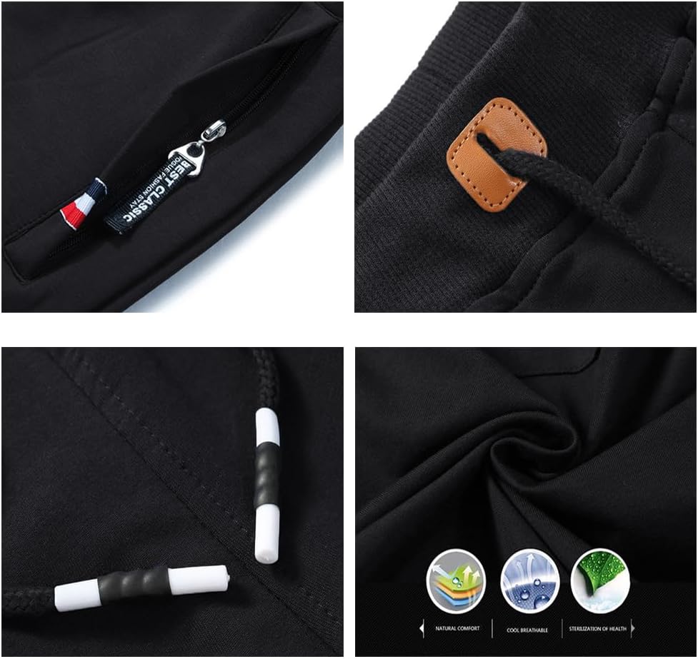 Thumbnail 5 de JustSun Short Sport Homme running en coton avec poches zippées