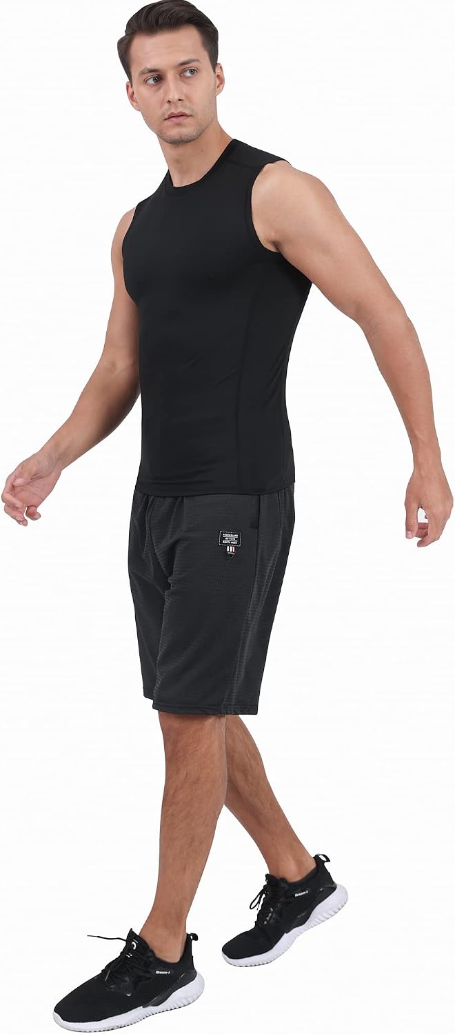 Detalle 2 de HOPLYNN Kompressionsshirt Herren mit Tank 4er Pack