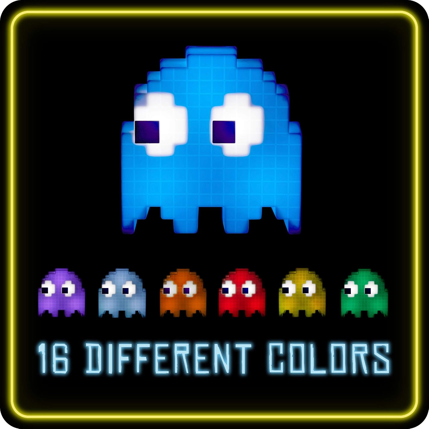 Detalle de Paladone Pac-Man Ghost Light — Officially Licensed, Colour Phasing, Music-Reactive USB Lamp
