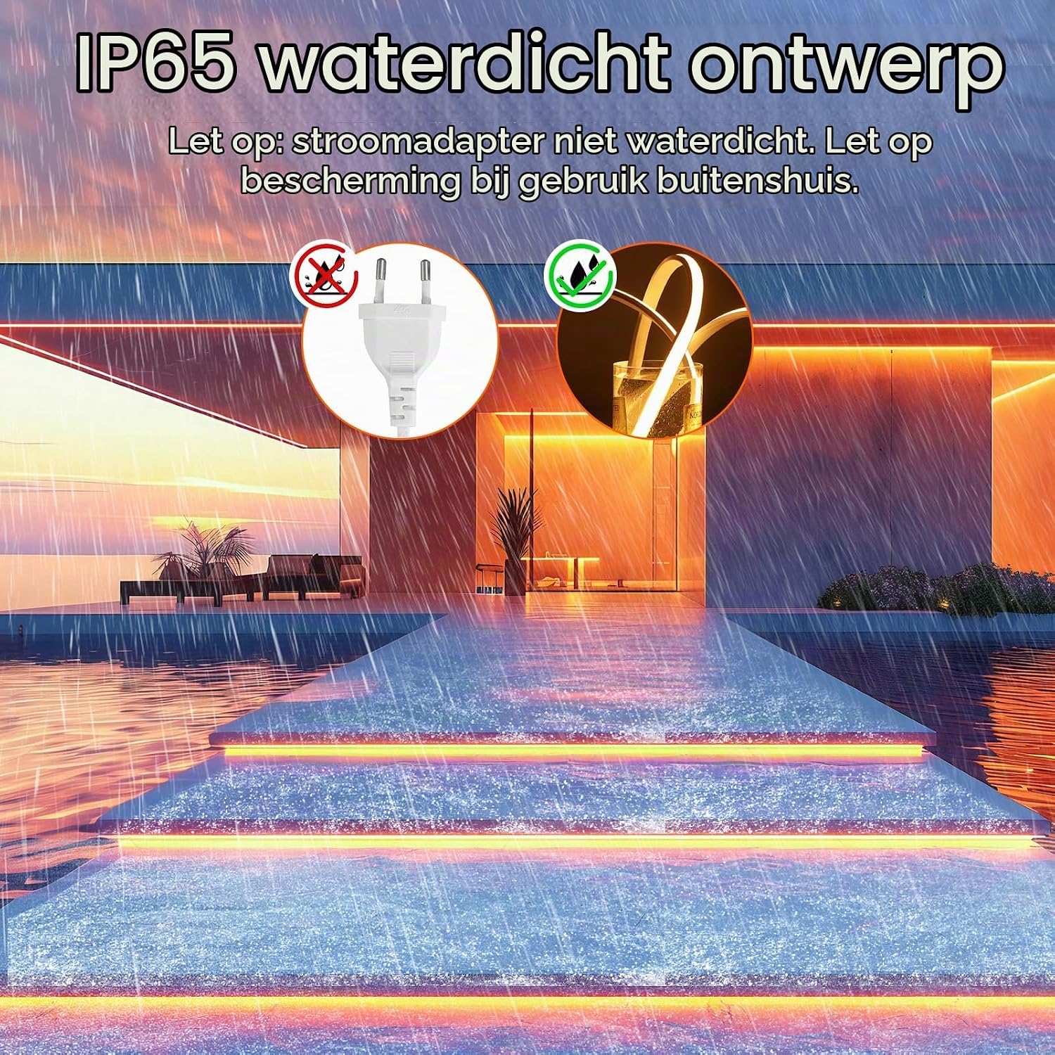 Detalle 2 de SUCIKORIO D756-2m-Zhong neon-ledstrip 2 m, 4000K, IP65, siliconen
