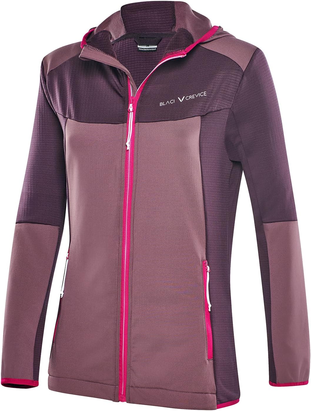 Detalle de Black Crevice Veste intermédiaire pour femme – Veste polaire légère, stretch et respirante
